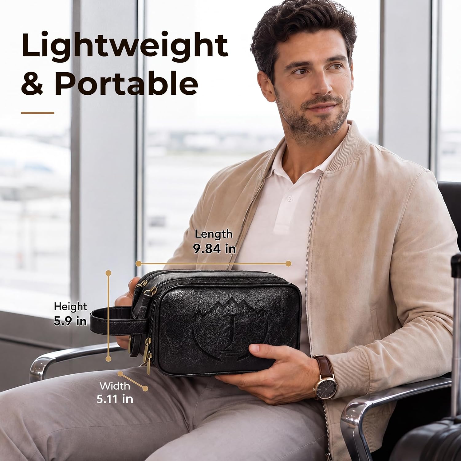 Mens Toiletry Bags Travel,Anniversary for Gifts Husband Men,Groomsmen Gifts image 5