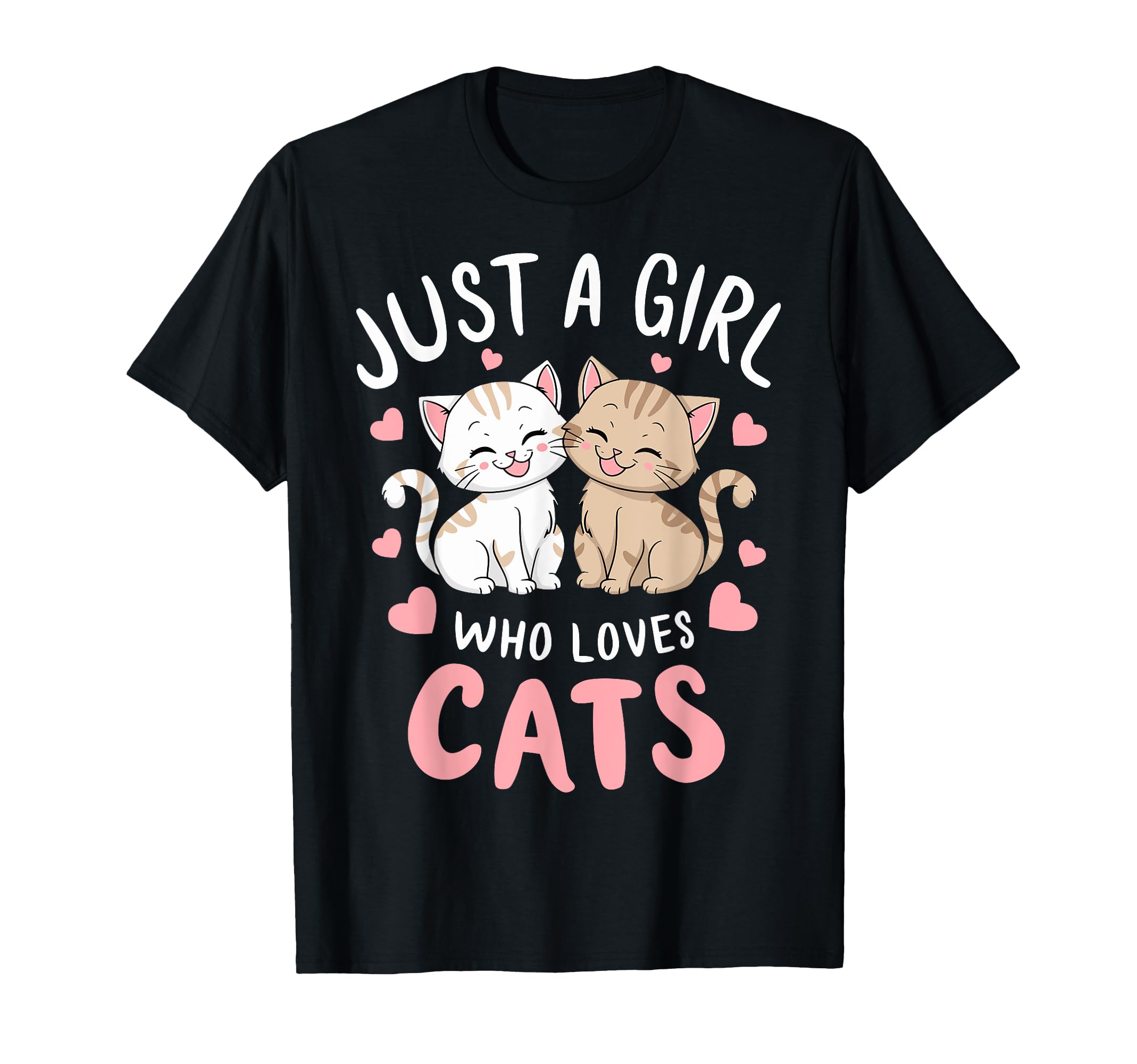 Funny Cute Cat LoversCat Lover Just A Girl Who Loves Cats T-ShirtOEKO-TEX STANDARD 100