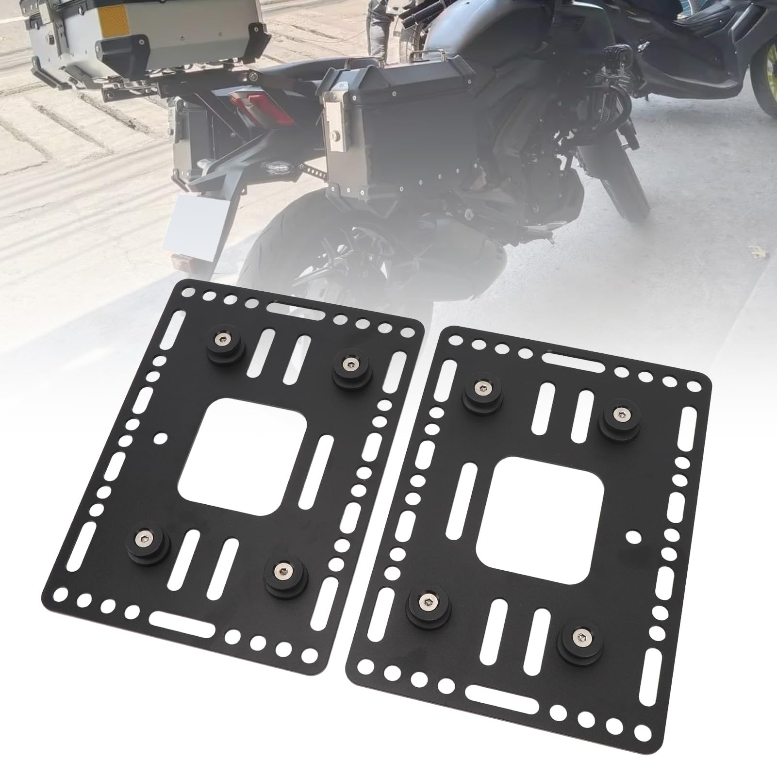 Dioche Zestaw Stojaków do Bocznej Obudowy Motocykla - Szybkozłączka ze Stopu Aluminium do Sakwy Podsiodłowej 18L, Uniwersalne Dopasowanie, łatwa Instalacja