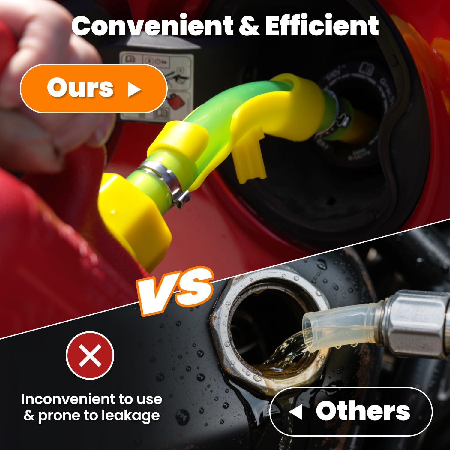 3 PCS 10.8" Gas Can Spout Replacement with 3 PCS Hose Benders Compatible with Midwest Scepter Gas Cans PVC Gas Hoses Fit for 1/2/5/10 Gallon Fuel Jugs That Feature 1.75"-1.8" Thread