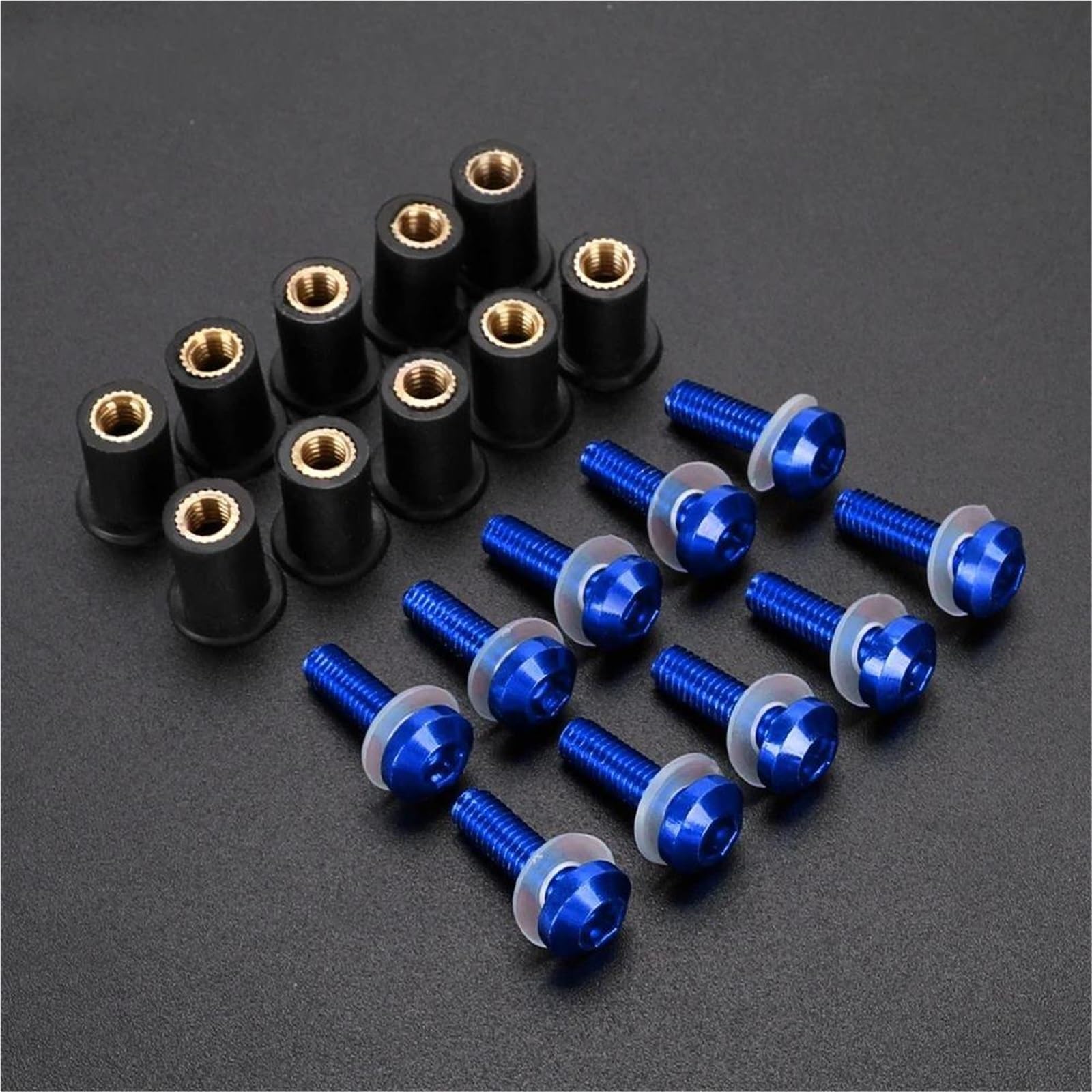 Tornillos parabrisas 5mm 10 uds azul Suzuki 4