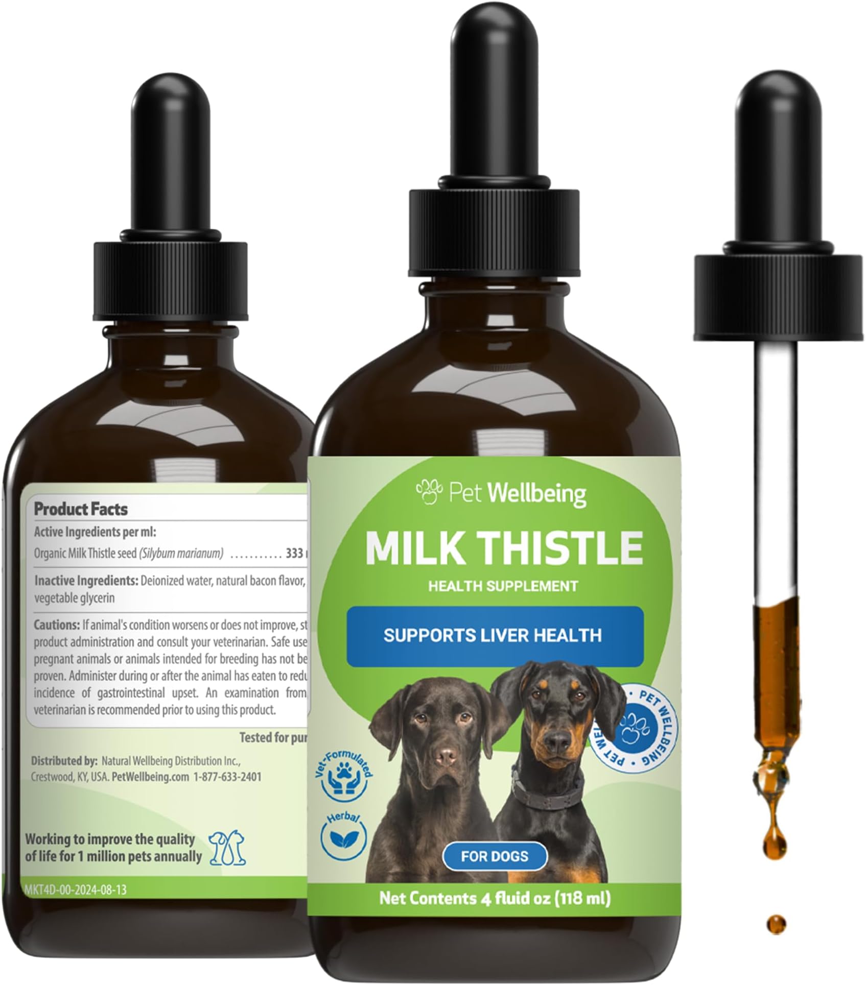 - Milk Thistle for Dogs - Essential Detoxification Support for Canines with Liver Dysfunction - 4oz (118ml)