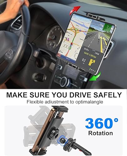 Miniatura 4 de Soporte para tableta para ventilación de automóvil, instalación sin pérdidas, soporte para tableta para iPad 10.2, 10.9, iPad Mini Pro Air Z Fold 5