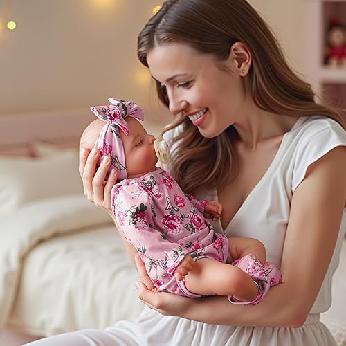 Miniatura 2 de BABESIDE Muñecas Reborn de bebés recién nacidos realistas - Muñecas de bebés niñas recién nacidas que duermen, cuerpo suave, de la vida real, con