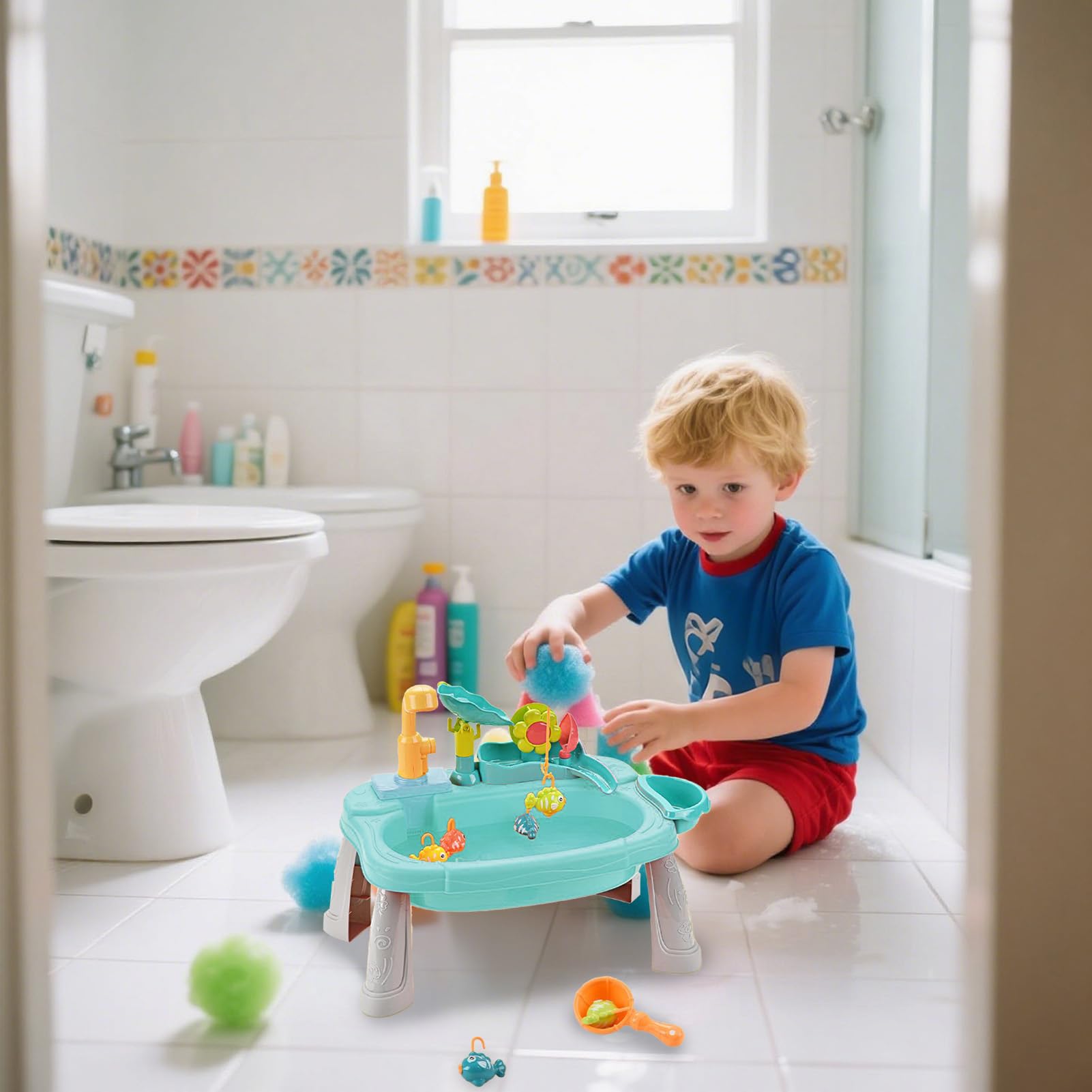 Fregadero de Juego con Agua Corriente,Juego de Imitación Lavavajillas para | de Imitación Lavavajillas para 3 Años y Más