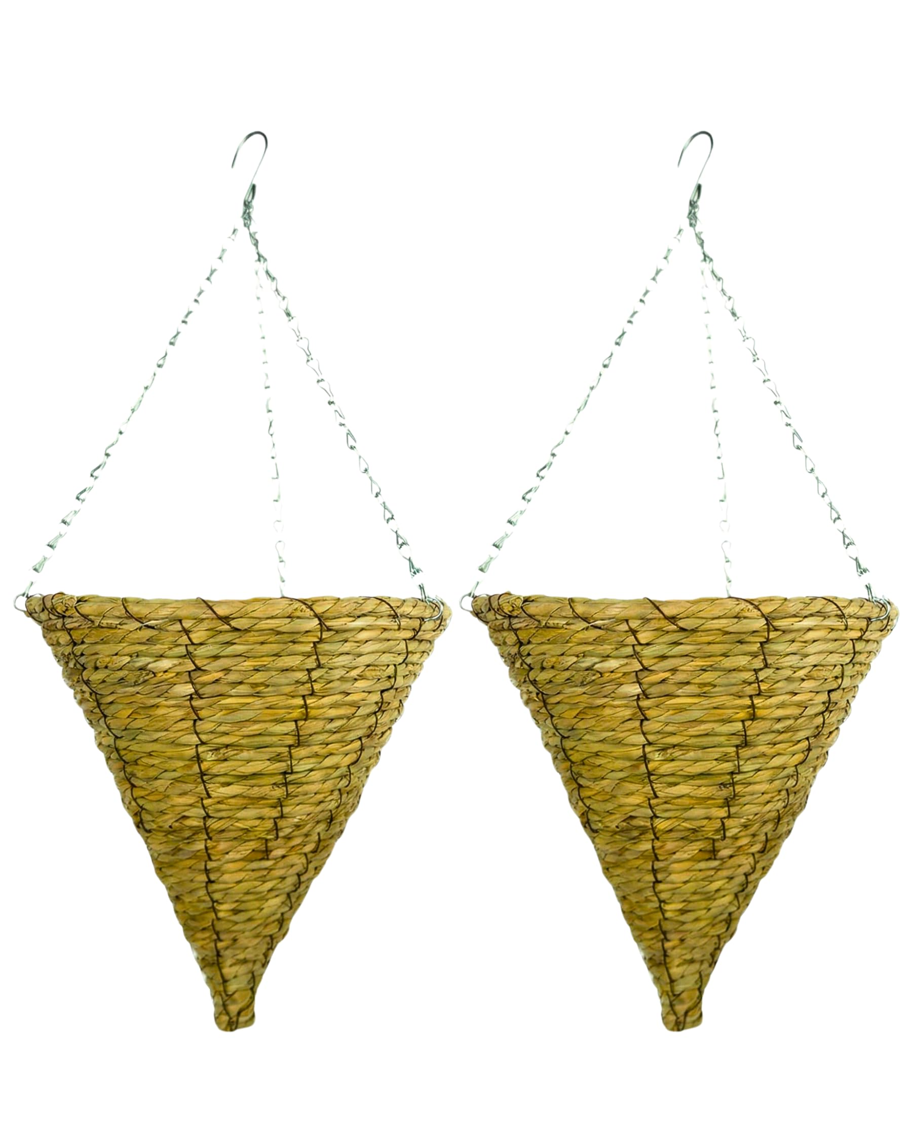 Corbeille de jardin à suspendre en cône Cliveden en métal durable 30,5 cm