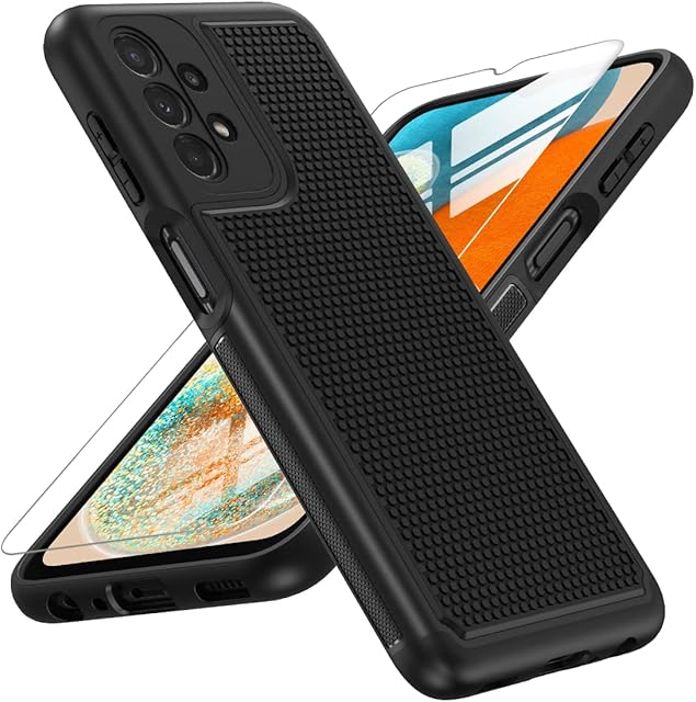 Case for Samsung Galaxy A23 5G: Dual Layer Shockproof Drop Protection Phone Case - 360 Military Grade Protective Mobile Cover Rugged Matte Slim TPU Aesthetic Premium Cases for Samsung A23 4G/5G Black