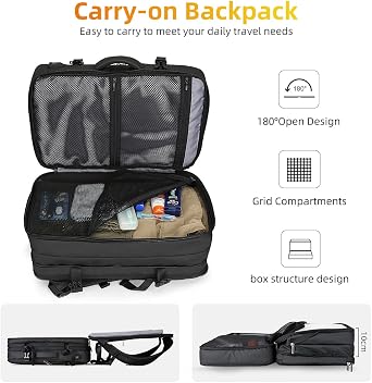 MARK RYDEN 17 inch Laptop Backpack for Men 30L-40L Expandable Cabin Size Carry on Travel Backpack with USB Charging Port - YKK Zip