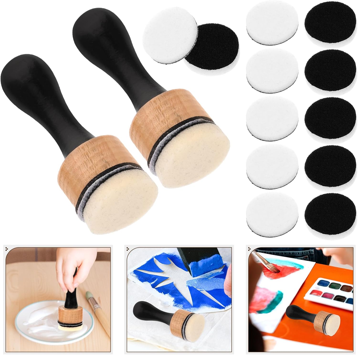 OSALADI 1Set Ink Blending Tool with Replaceable Sponge Pads for Card Making Art Supplies and Embossing Ink Applications Portable and Versatile Blending