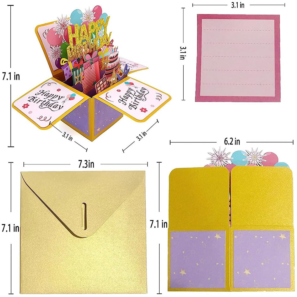 Carte Pop-up Pour 9e Anniversaire Avec Lumières Et Musique