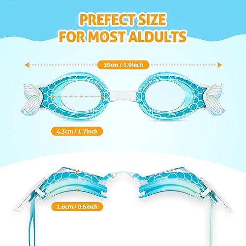 Vista 9 de portzon Gafas de natación antiniebla, transparentes, sin fugas, talla única Negro para interiores