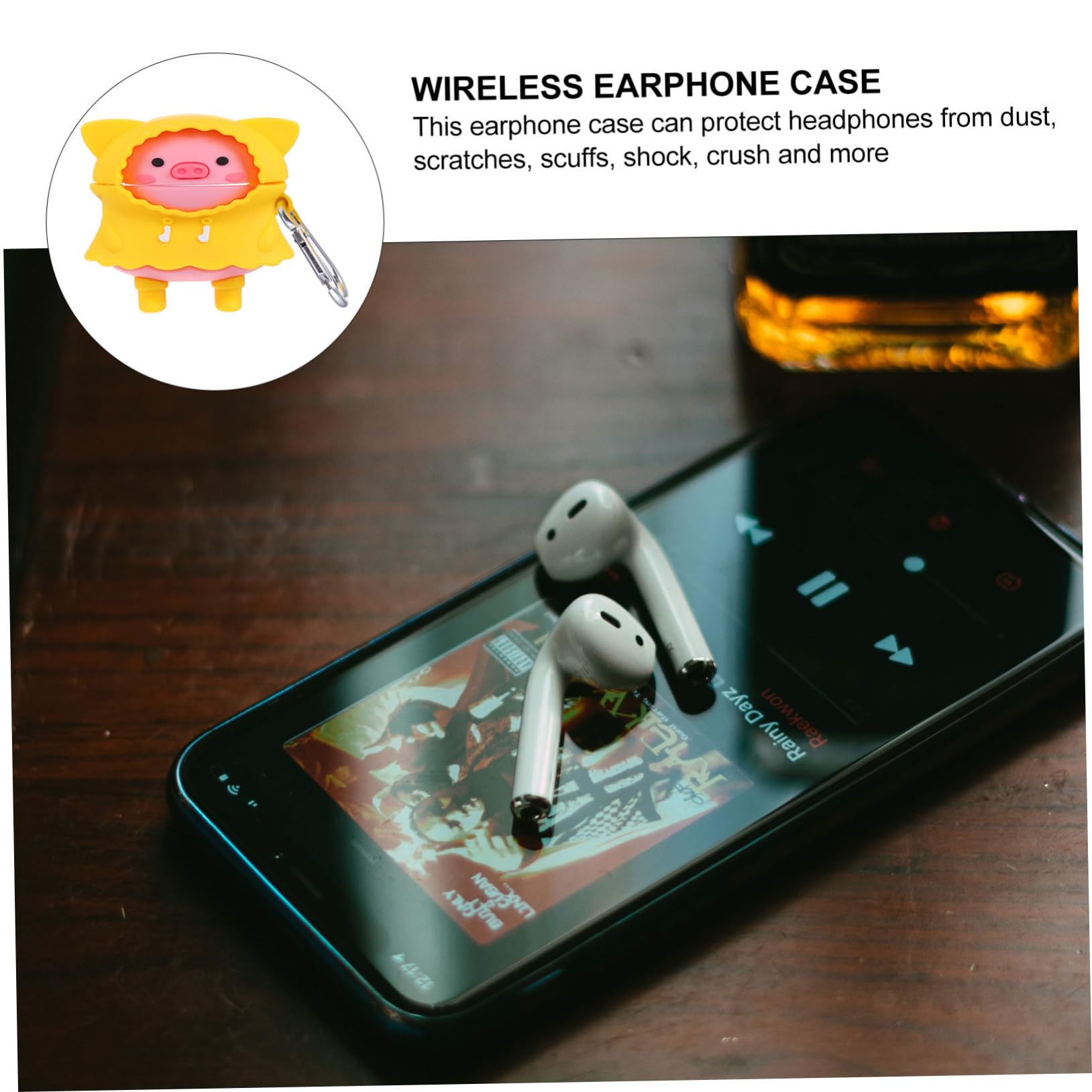 HOMSFOU 3juegos Funda Protectora De Silicona para Auriculares Inalámbricos Compatible Diseño Encantador Resistente y Duradera para