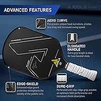 Vista 3 de JOOLA Pickleball Paddles Textured Carbon Grip Surface for Spin, Control & Power Select Hyperion, Vision or Radius Shapes Lightweight, Durable