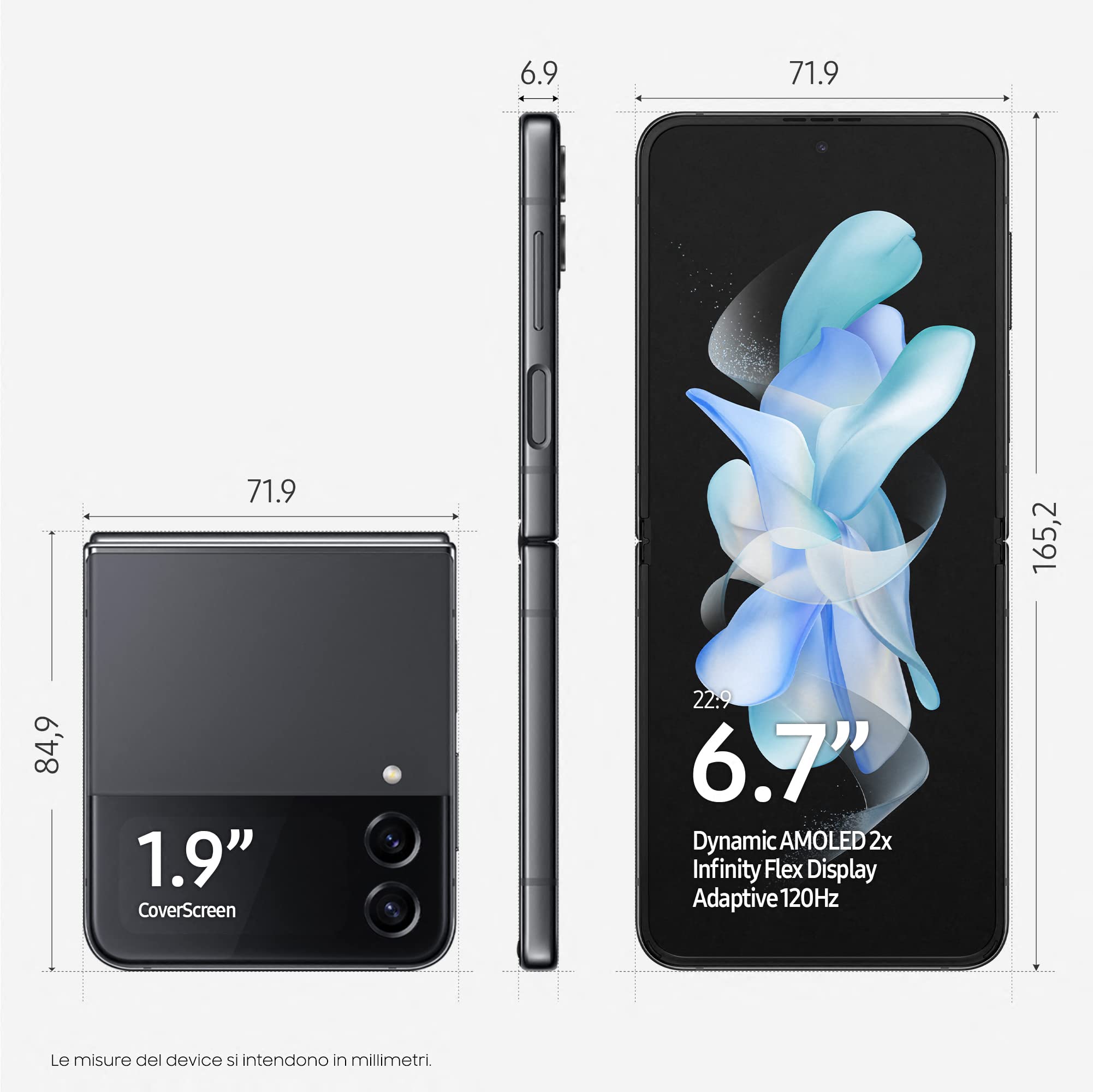 Galaxy - [3249] Galaxy Z Flip4 5G 256GB グラファイト Amazon.com: Samsung Galaxy Z Flip4 5G - 256GB, Graphite