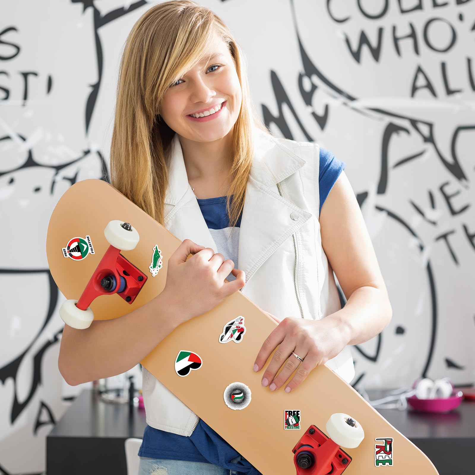 100 Palästina Aufkleber - Solidarität & Frieden, Abziehbar & Wasserfest