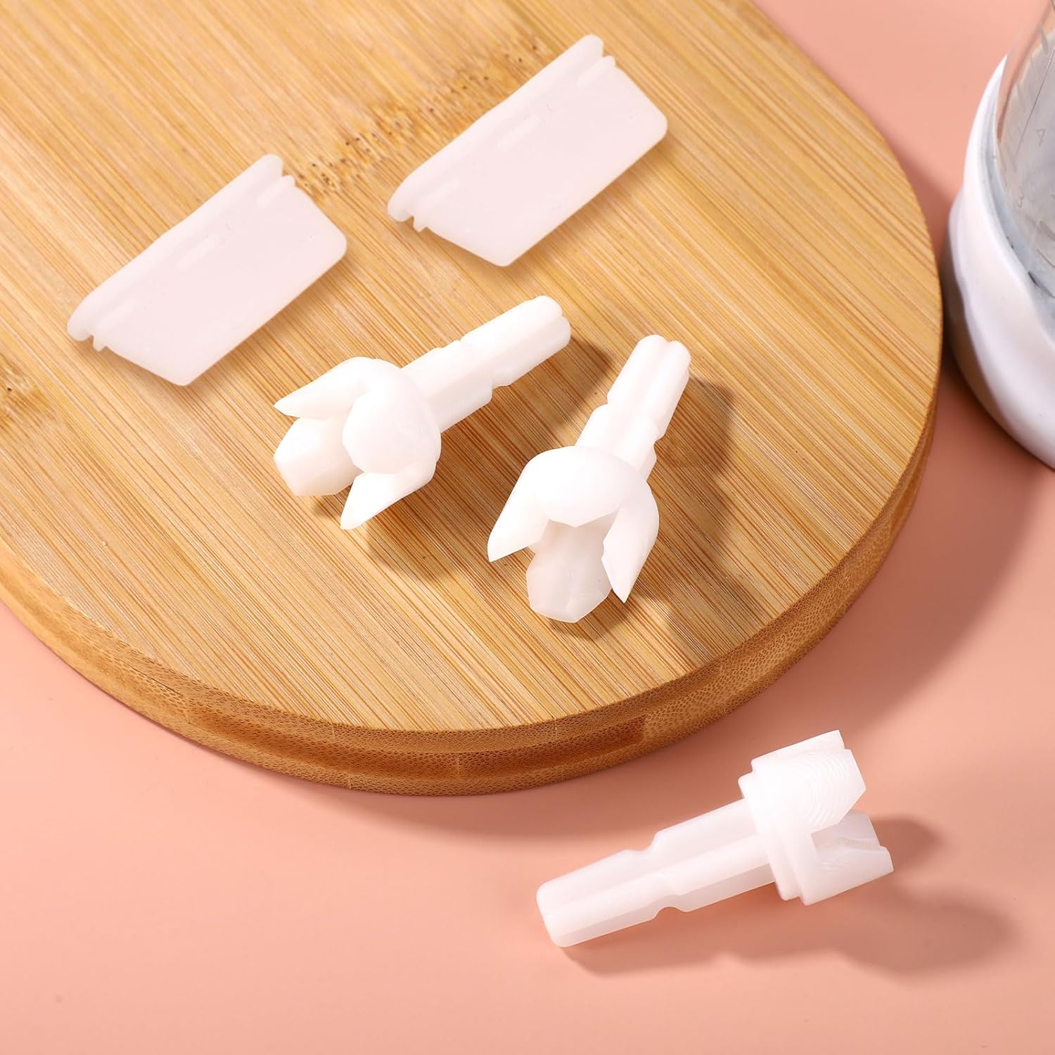 5pcs Replacement Parts Compatible with Baby Brezza FRP0046 Formula Pro Advanced, Axle Stem Accessories Parts & Rubber Blade for Baby Brezza Formula Maker