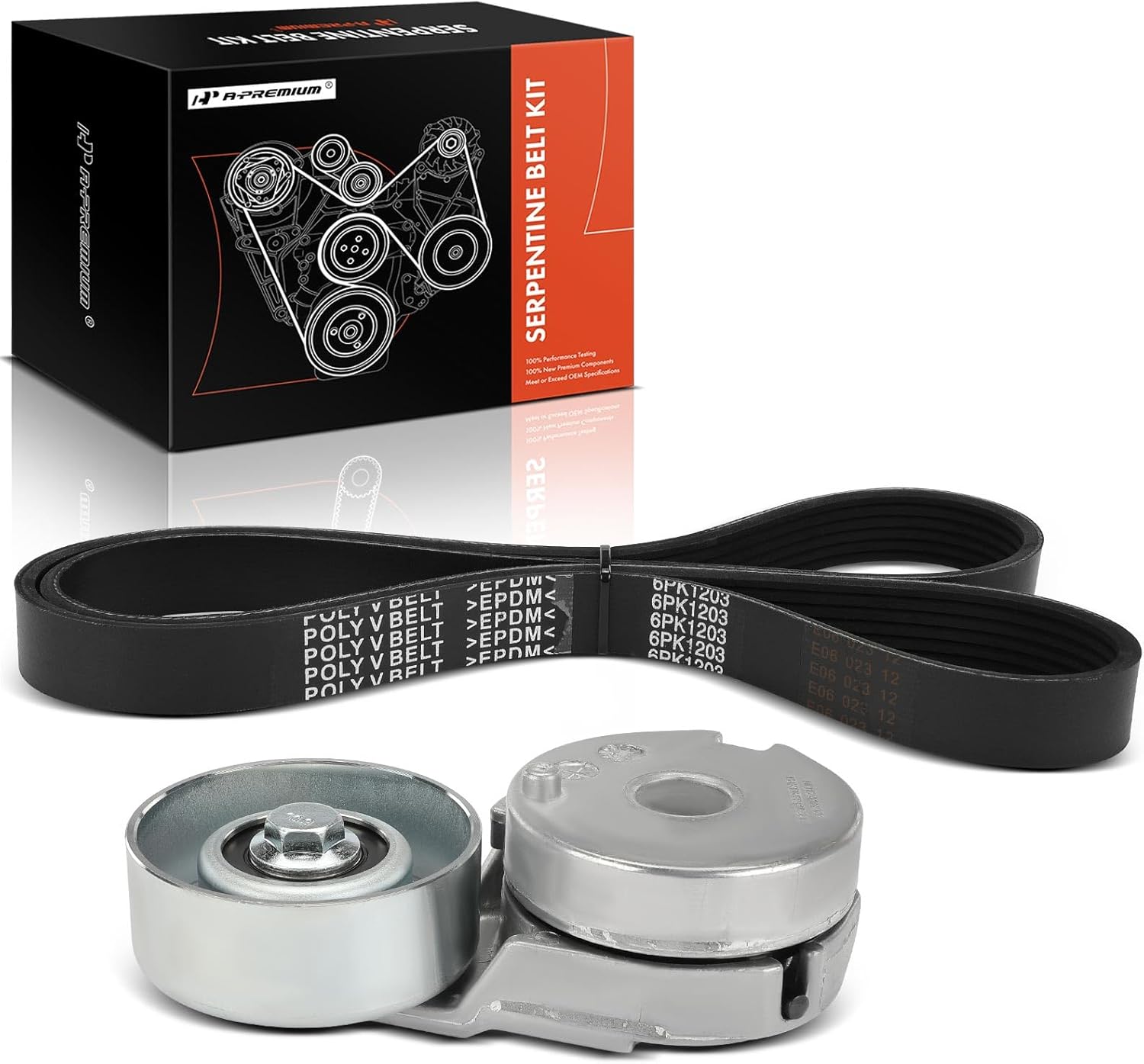 A-Premium Engine Serpentine Belt Drive Kit with Tensioner Compatible with Nissan Versa 2007-2012 1.8L