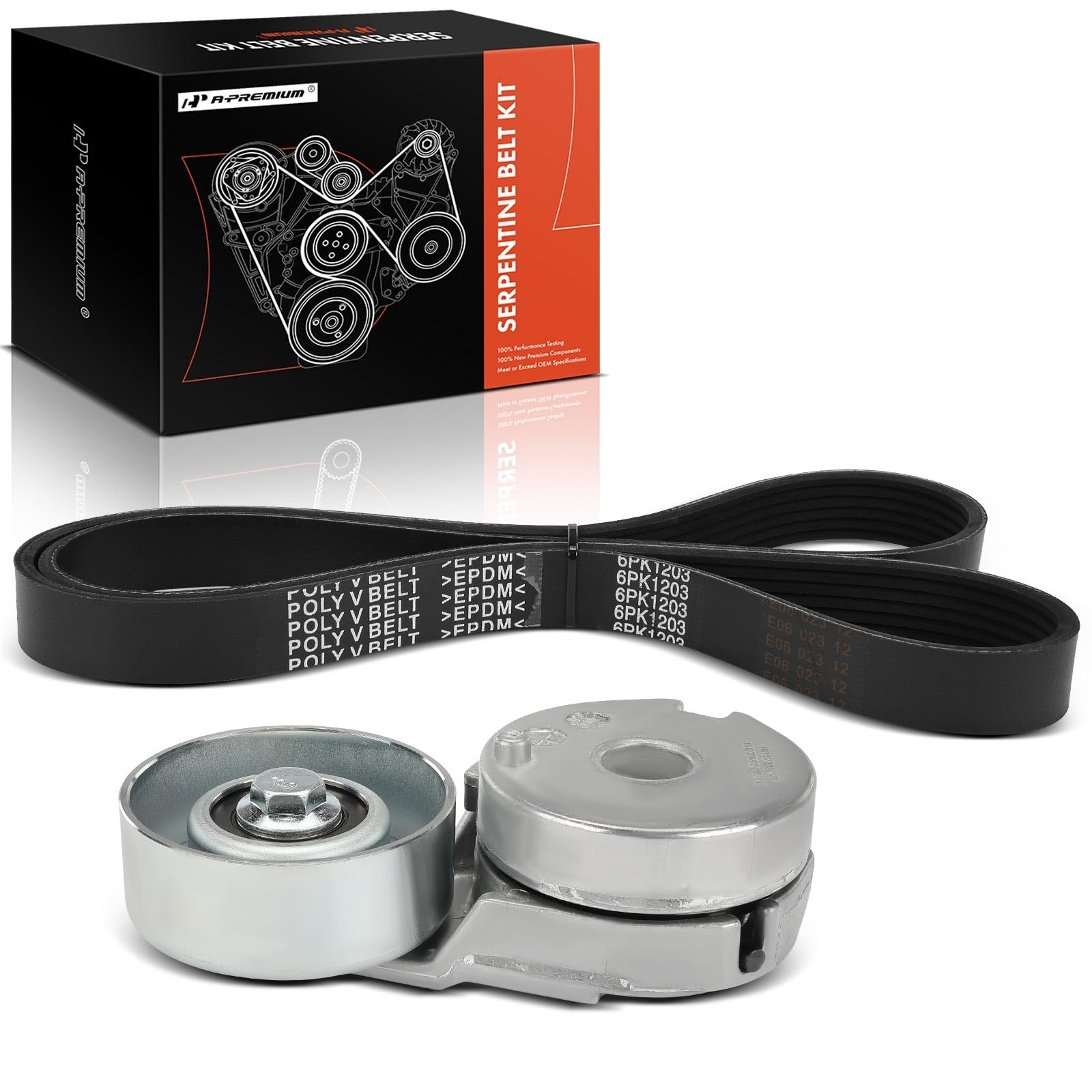 A-Premium Engine Serpentine Belt Drive Kit with Tensioner Compatible with Nissan Versa 2007-2012 1.8L
