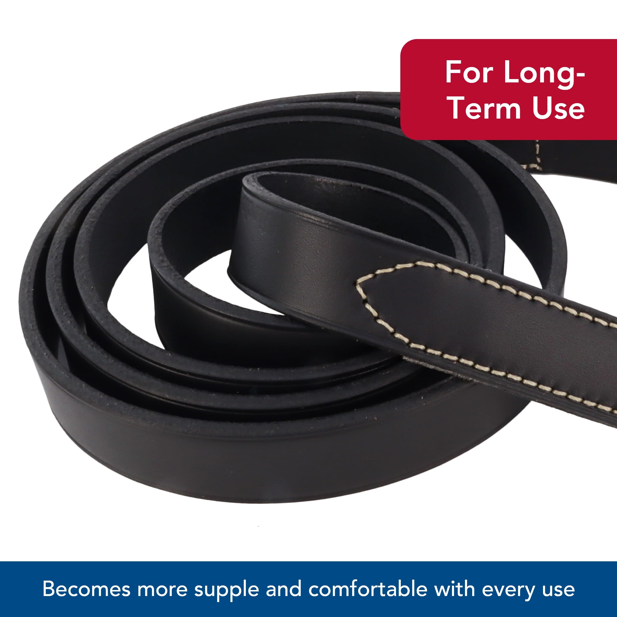 Coastal Pet Products Circle T Guinzaglio per cani in pelle conciata al rovere, 0,95 x 1,8 m, nero