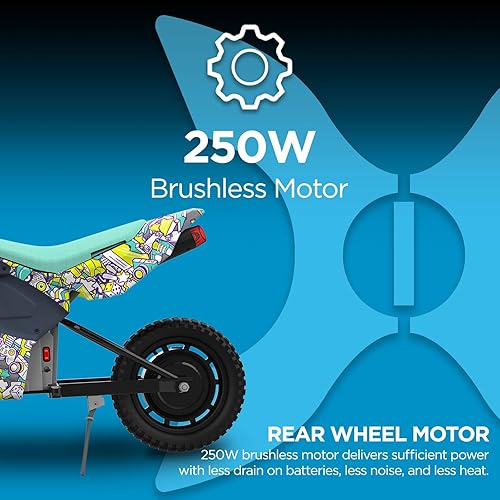 Miniatura 9 de Hover-1 H1 TRAK Electric Dirt Bike for Kids  9MPH 9MI Range Powerful 250W Motor-24v5ah Hand Brake Quick Charge 4HRS