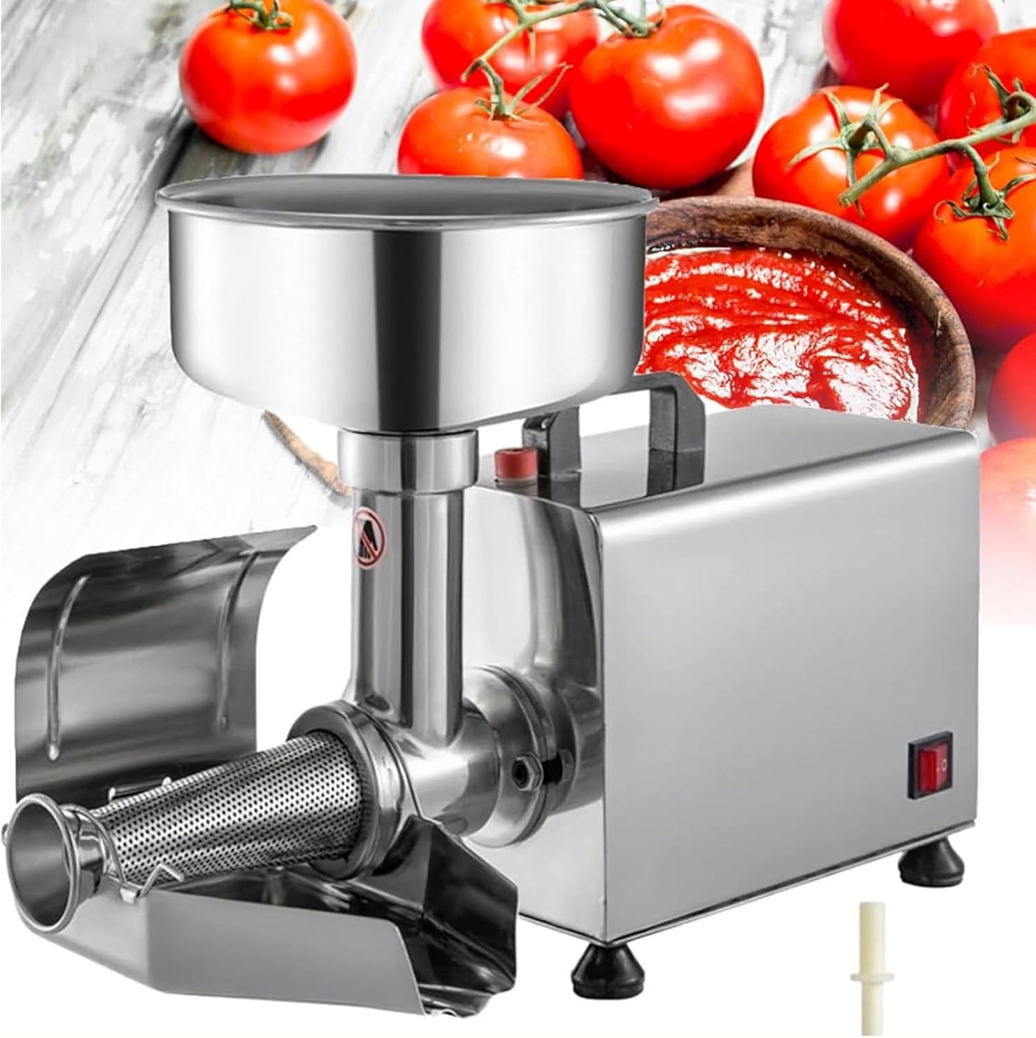 450W Electric Tomato Strainer, Commercial Food Grinder, Stainless Steel Jam and Sauce Press