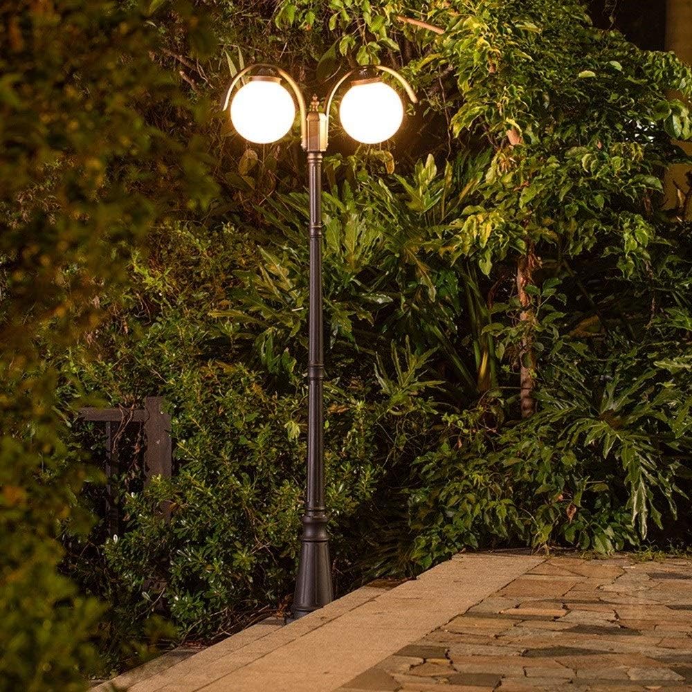 Retro 2 Light Outdoor Garden Lawn Lamp, 87 Inch, Traditional Outdoor Street Light, Waterproof, IP54, Street Lighting for Villa, High Post,