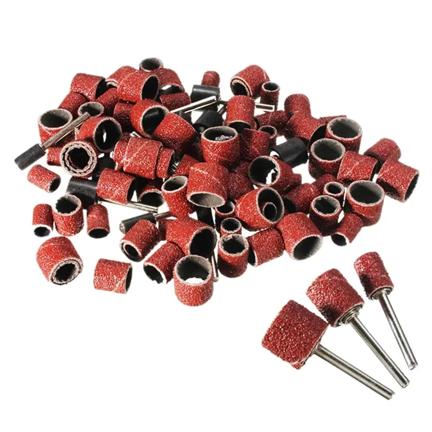 Stable 102/132pcs Sanding Drum Set Bands with Mandrels for Nail Accessories(132pcs Set)