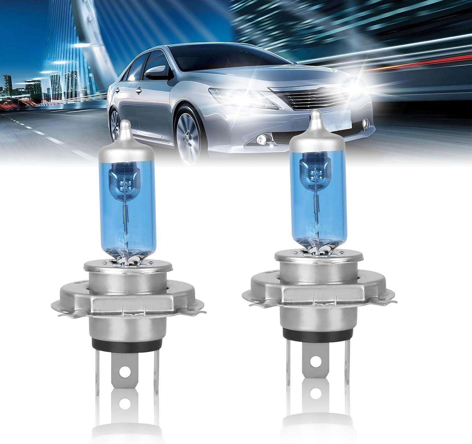 Fit for Honda CR-V CRV 2007 2008 2009 2010 2011 2012 2013 2014 Headlight Bulbs,9003/H4 High Low Beam Halogen Headlamp Replcement Bulb Kit,Plug and Play,Bright White,Pack of 2