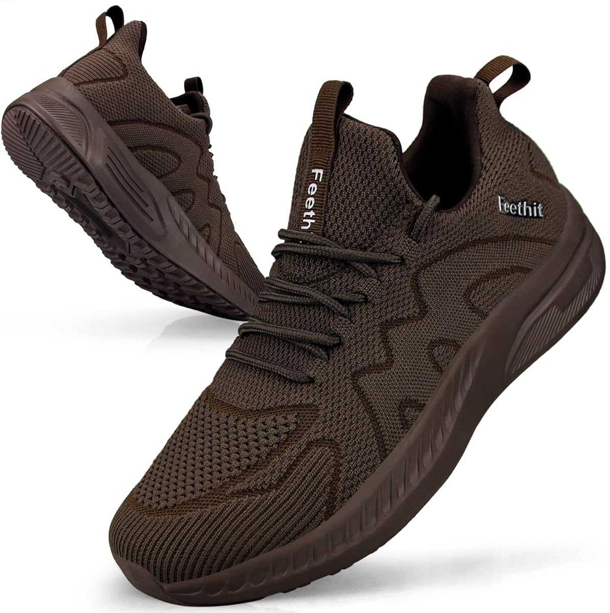 Foothit Zapatillas de deporte antideslizantes para hombre, zapatillas deportivas para correr, tenis y gimnasio | Zapatos sin cordones, ligeros, transpirables y cómodos, para actividades diarias.