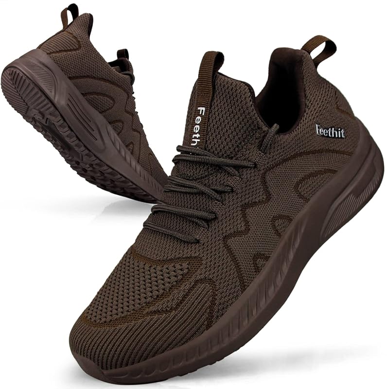 Foothit zapatillas antideslizantes para hombre, zapatillas zapatillas para correr, tenis y gimnasio | Zapatos sin cordones, ligeros, transpirables y cómodos, para actividades diarias.
