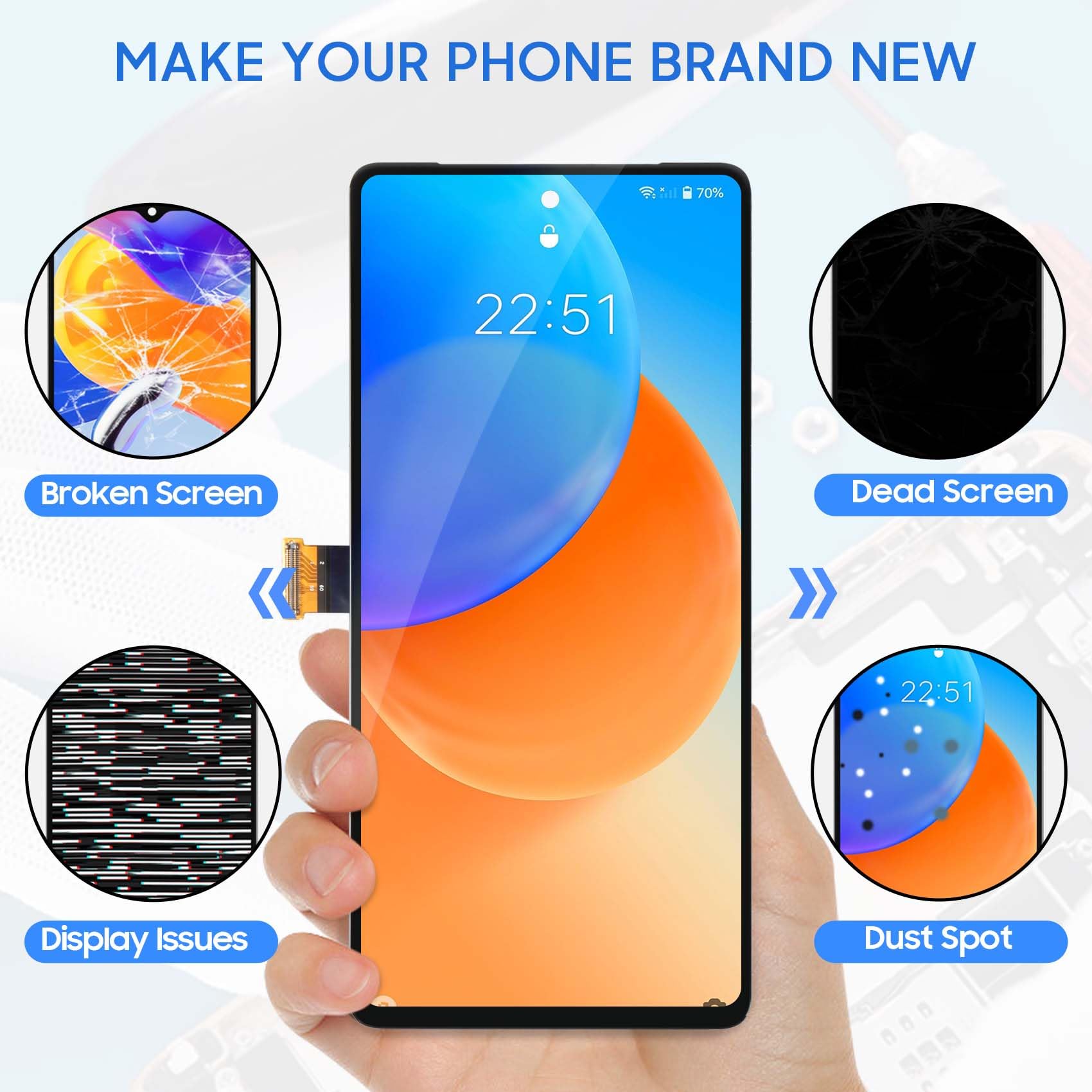 Amazon | Google Pixel 7 5Gディスプレイ用オリジナルスクリーン交換