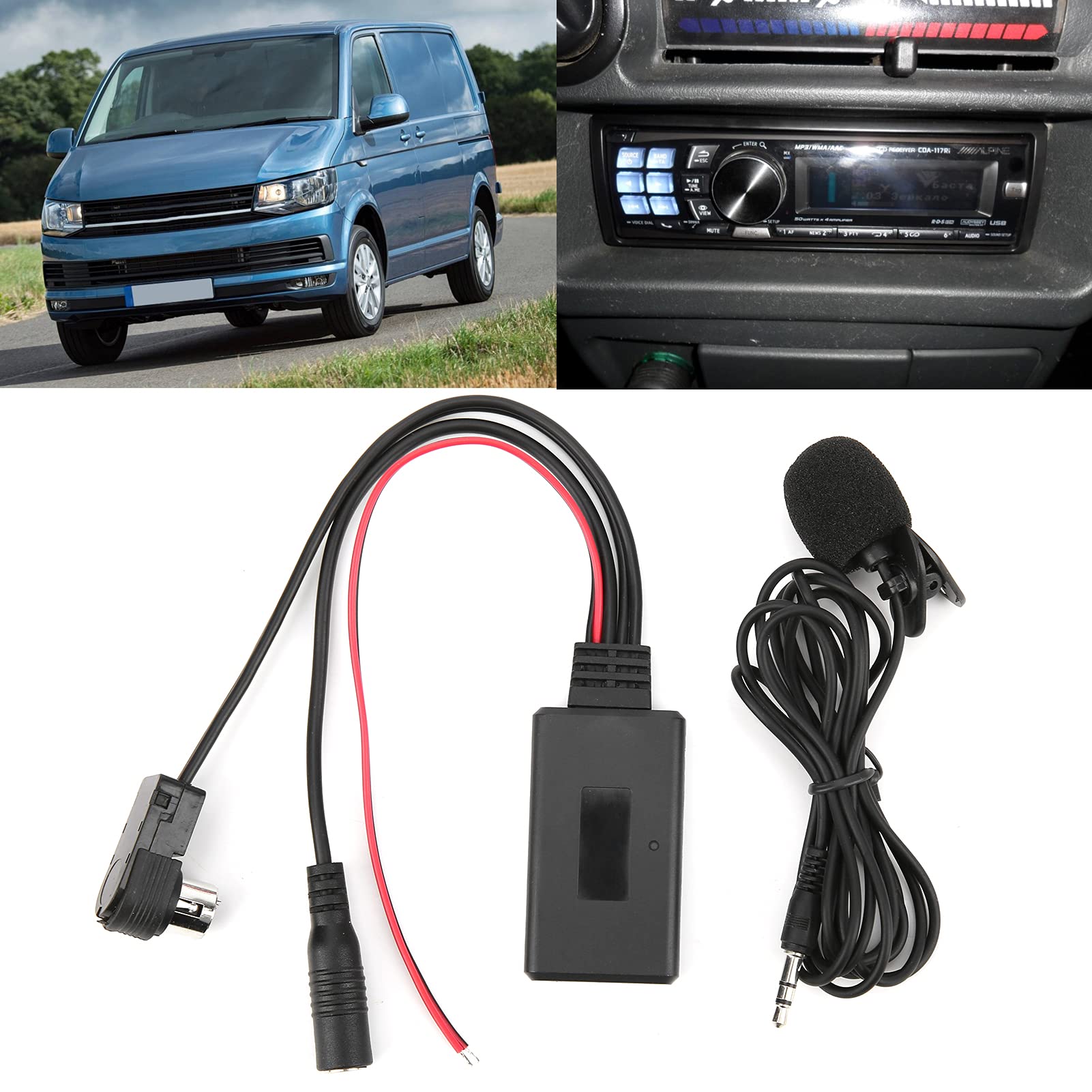 Adattatore Bluetooth Auto Adattatore Bluetooth 5.0 Per Auto Con Cavo AUX-IN - Per Peugeot 207, 307, 407, 308 E Altri Modelli, Con Microfono E Hi-Fi Vivavoce Bluetooth Per Auto