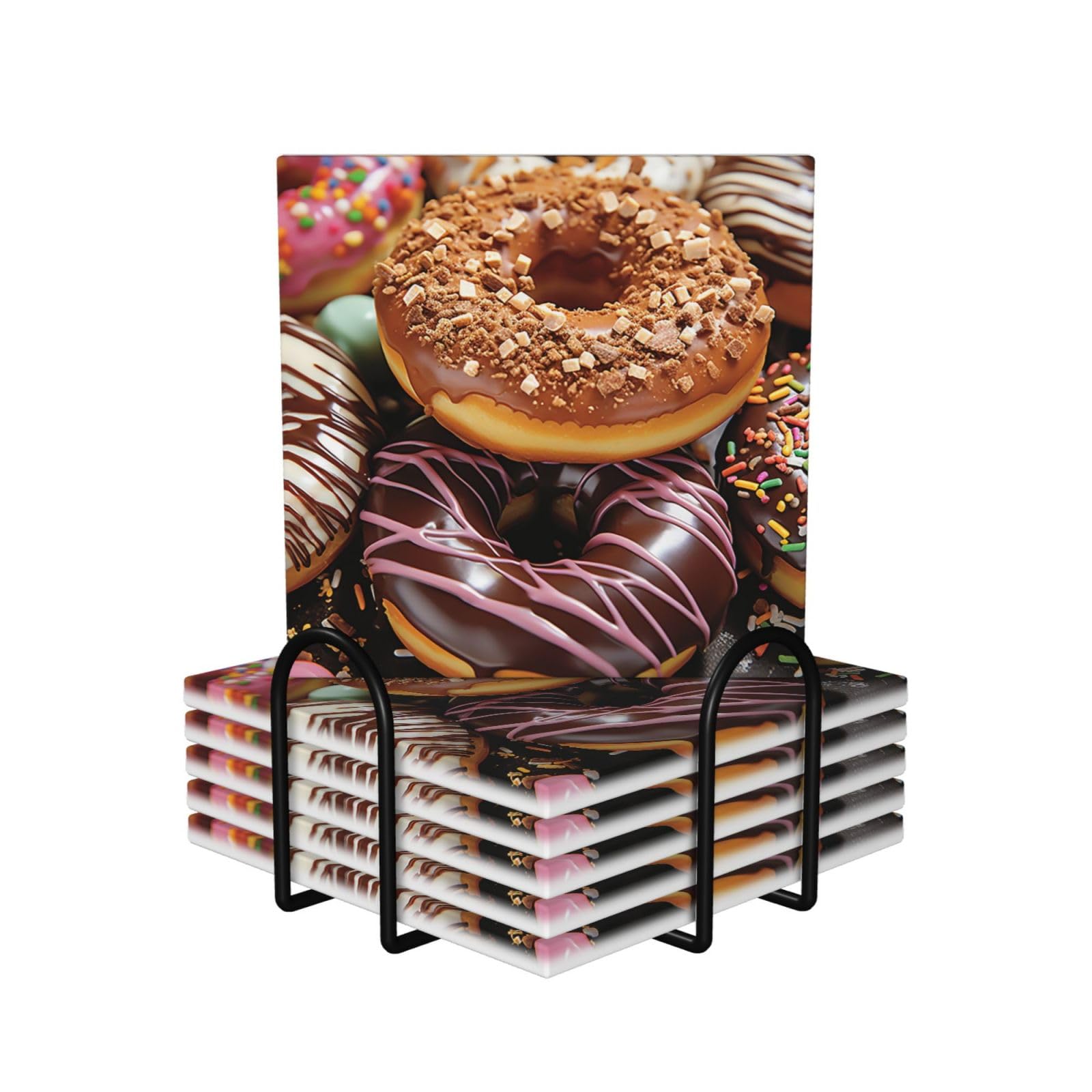 Dessous de verre donut chocolat pour sublimer vos pauses café et apéritifs