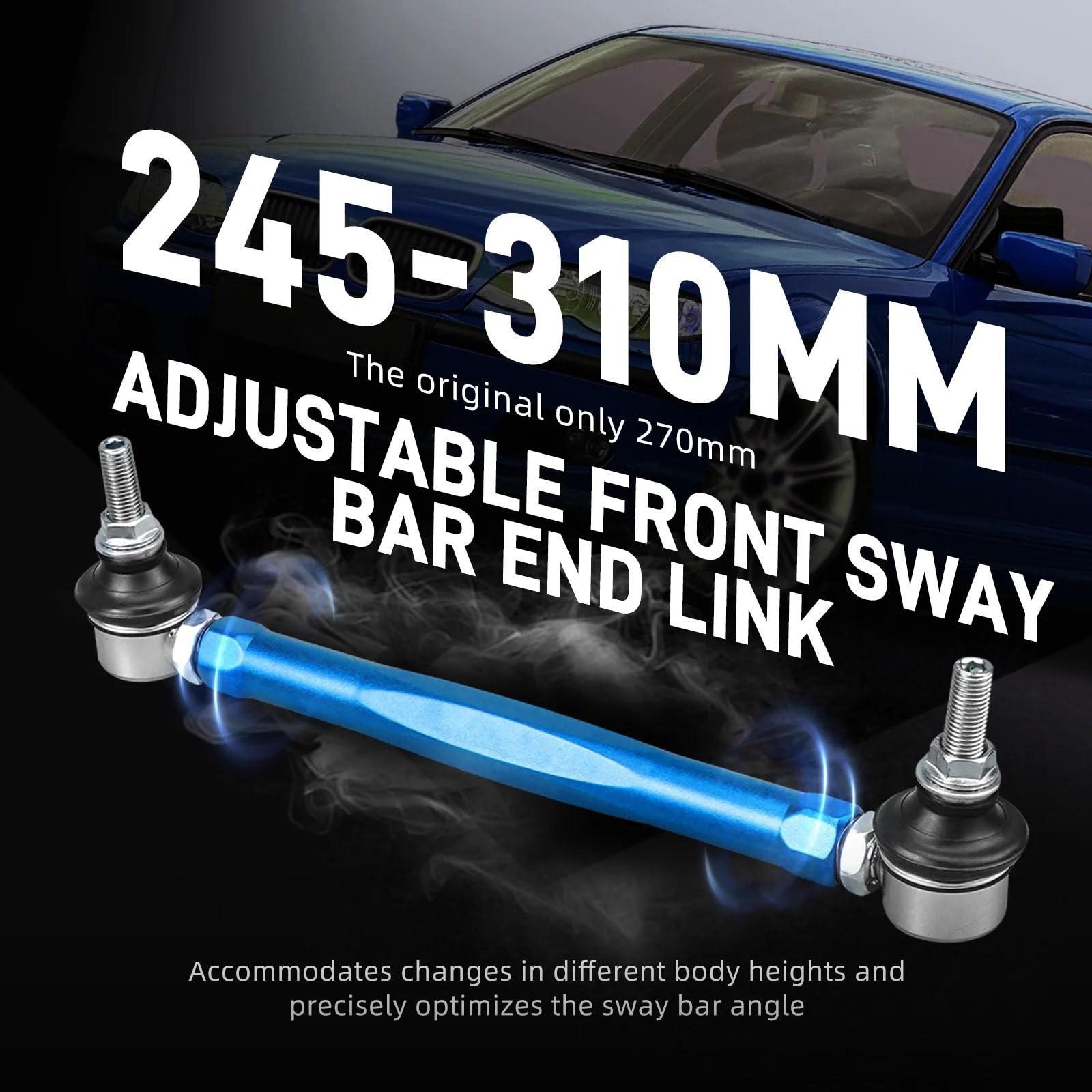 Stabilizator samochodowy Pasuje do Bmw serii 3 E46 1999-2006 Z4 E85 E86 2003-2008 Zestaw aluminiowych regulowanych łączników stabilizatora przedniego