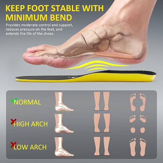 Estinko Carbon Fiber Performance Insoles - Customized Athletic Inserts for Basketball, Volleyball, Racquet Sports, Running & More, Shock Absorption (Men's 11.5-12/Women's 13.5-14, 11.73)