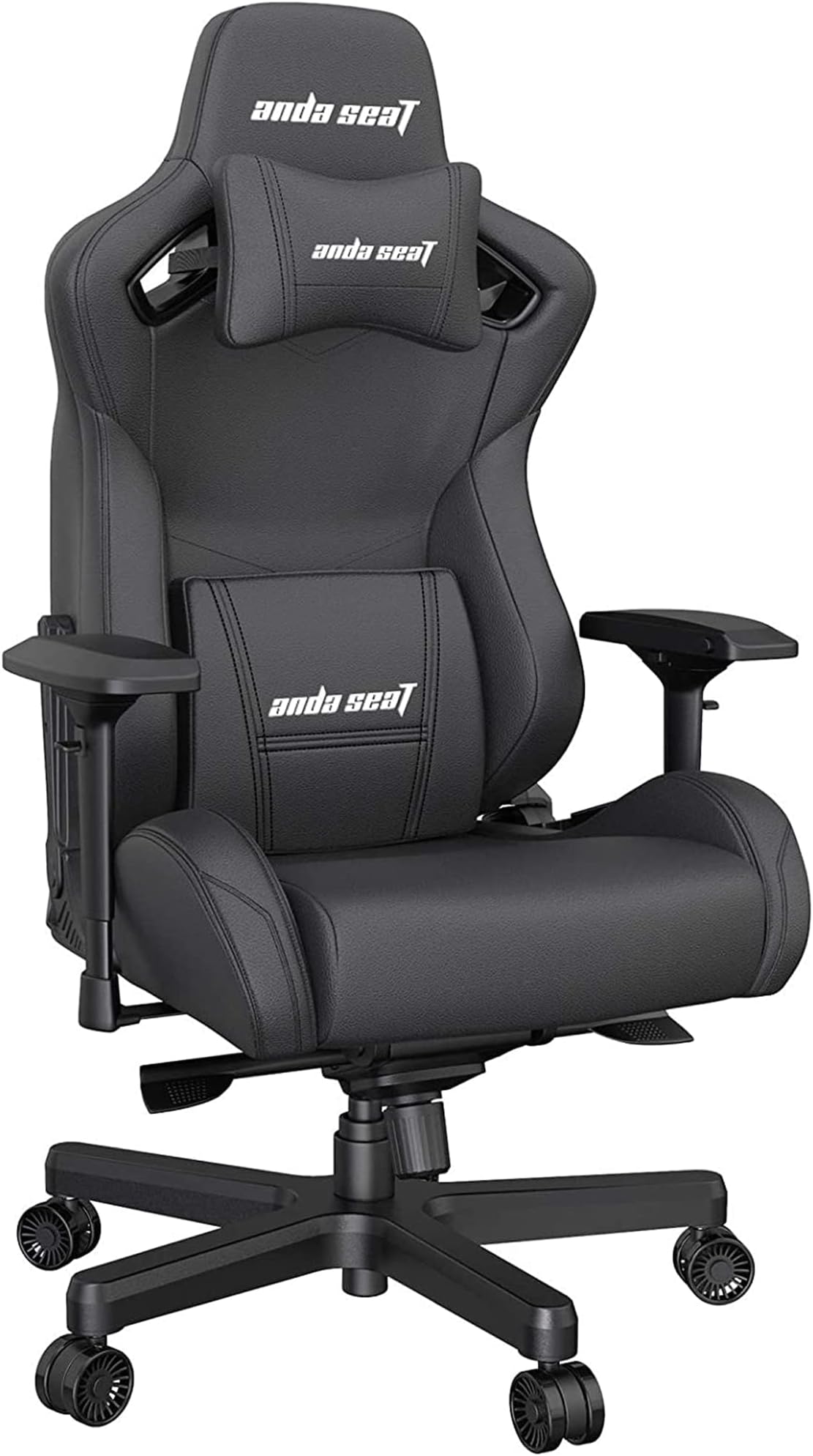 Anda Seat Kaiser 2 Gaming Chair for Adults - XL Reclining Video Game Chairs, PVC Leather Ergonomic Gaming Chair, Heavy Duty Neck & Back Lumbar Support - Luxury Black Computer Chairs for Home & Work