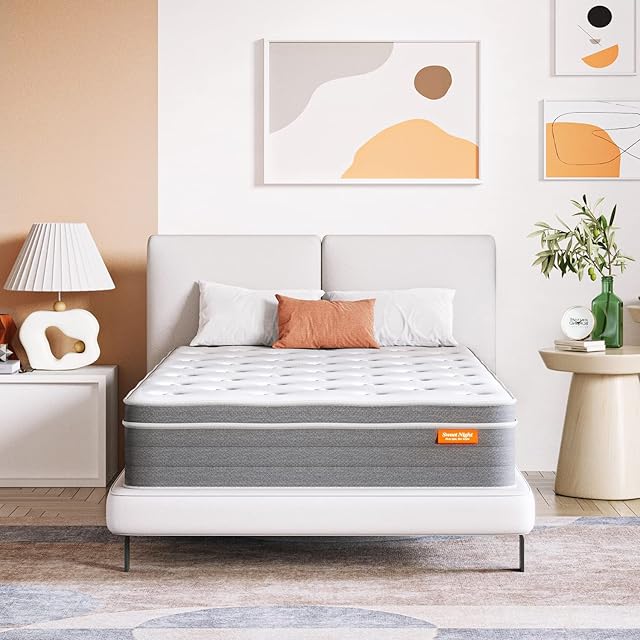 Small Double Mattress 4FT, Sweetnight 10 Inch Memory Foam Sprung Mattress- Individually Wrapped Pocket Springs Hybrid Mattress with Gel Memory Foam for Motion Isolation & Cooler Sleep(120x190x25cm)