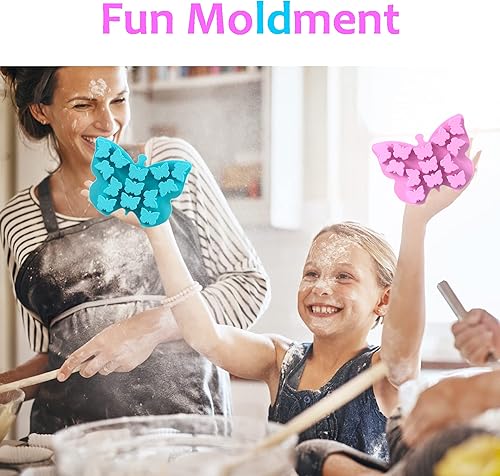 Miniatura 6 de Bandeja para cubitos de hielo con forma de mariposa (2 unidades), moldes para cubitos de hielo para manualidades, moldes de mariposa, moldes de