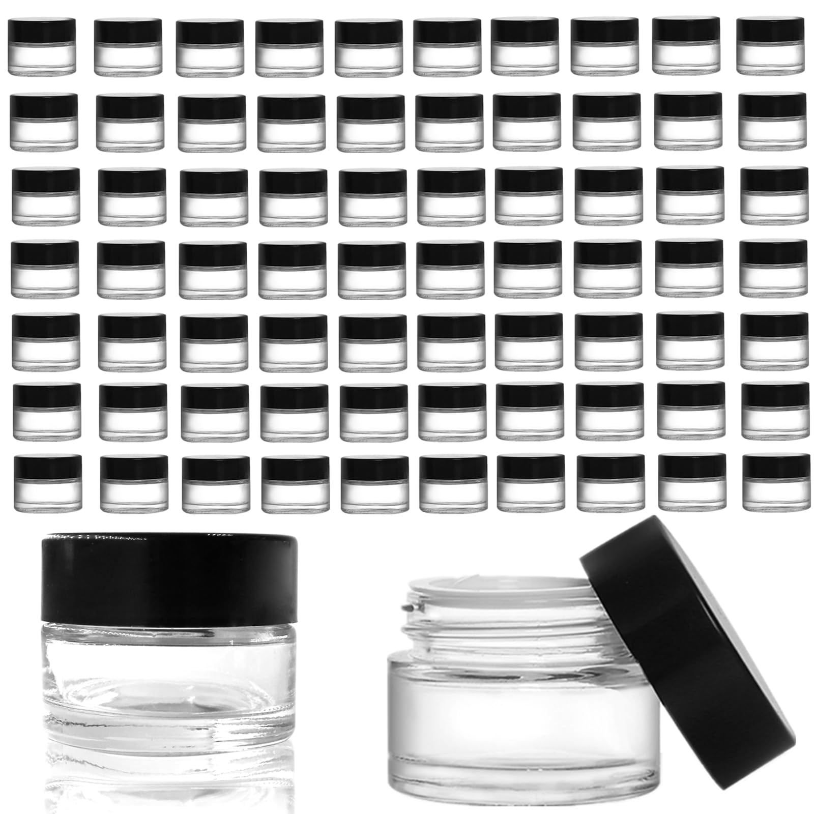 Photo 1 of HningBuyox 70 Pack 10ml Glass Sample Containers