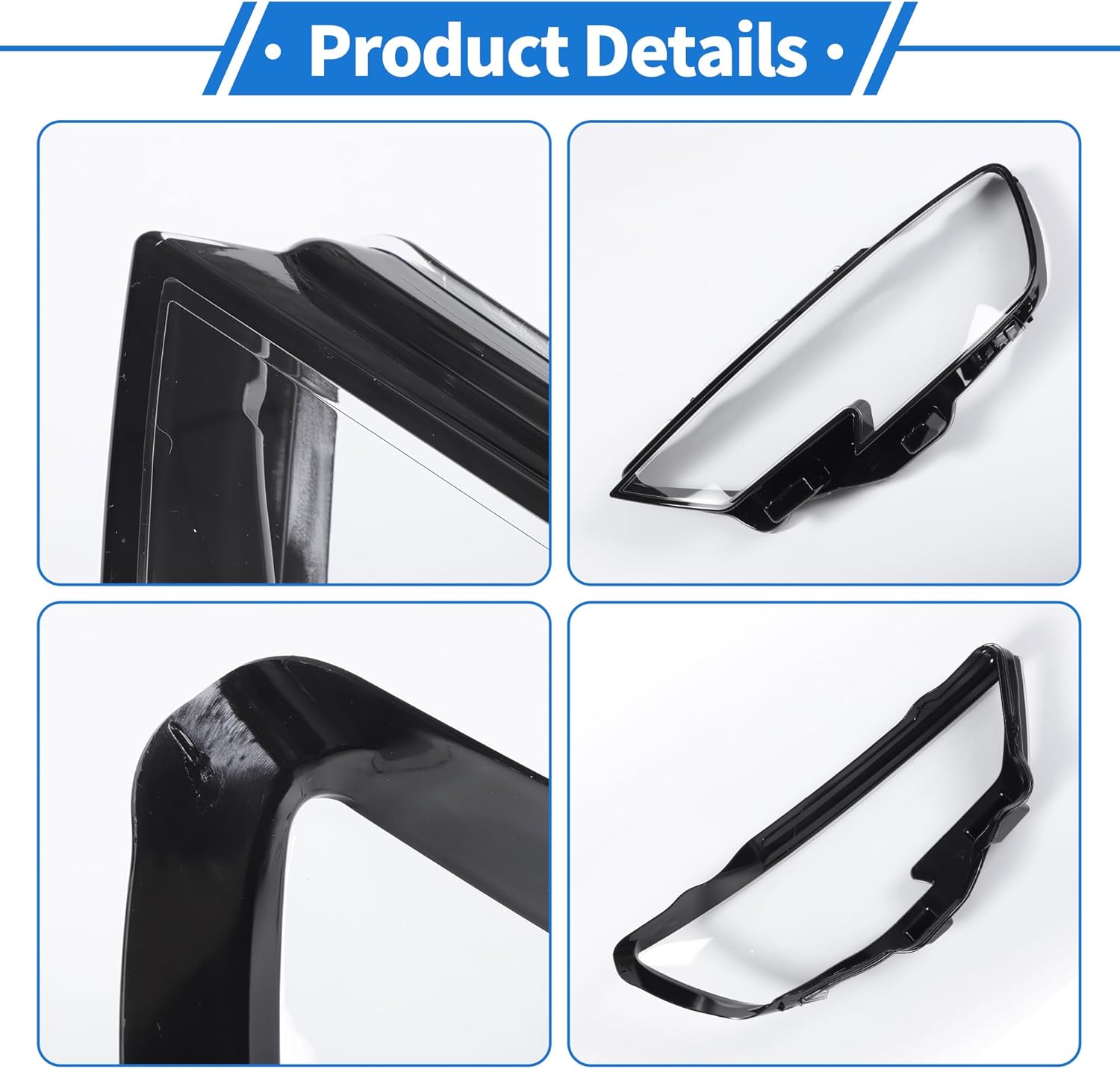 Headlight Lens Cover Headlight Headlamp Lense Clear Lens Cover for Audi A3 2016-2020 Black,Clear Pc 1 Pc Front Left Car
