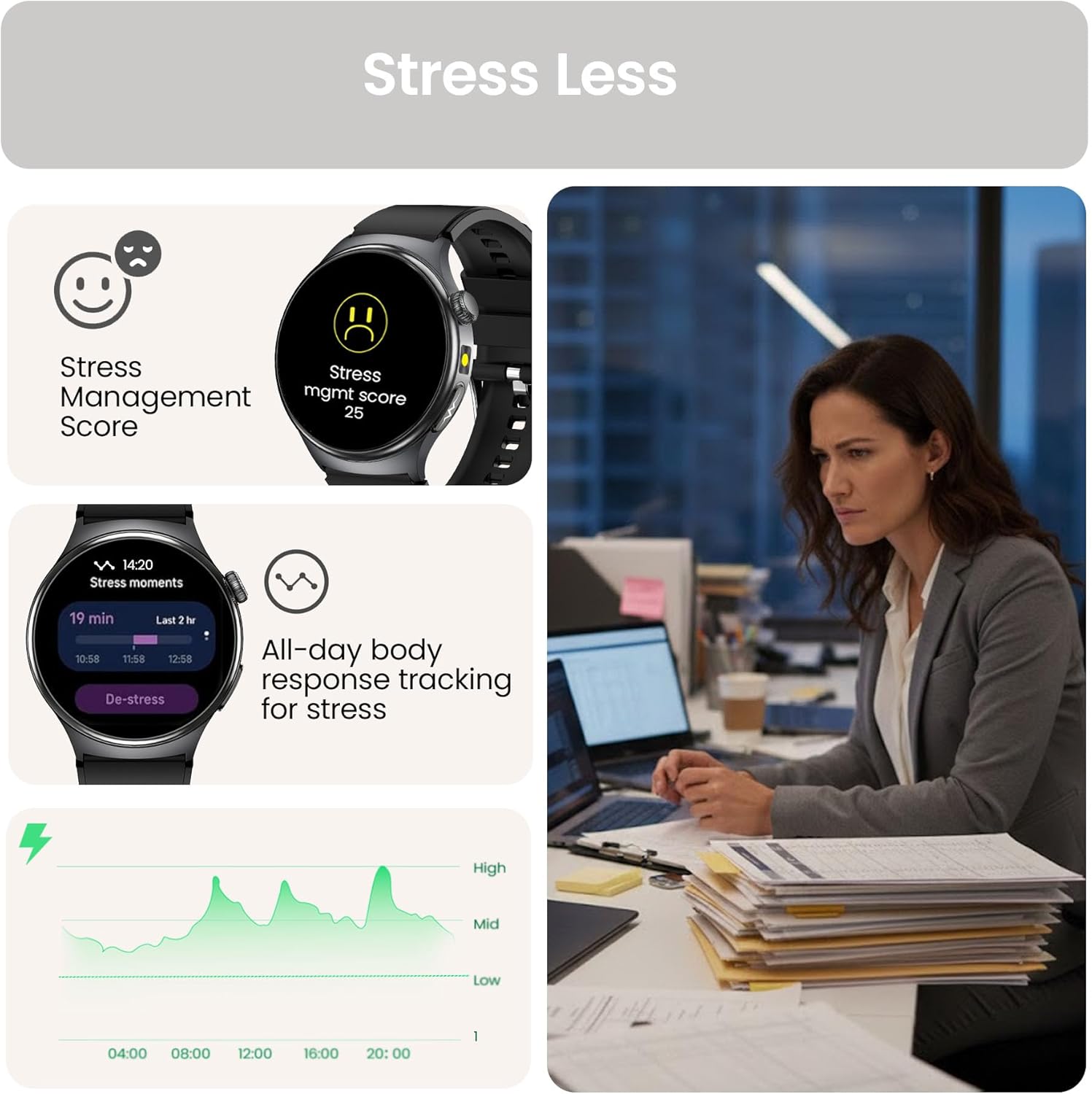 Health Smart Watch for Women Men - 1.43" Screen Fitness Tracker Watch with 24/7 Heart Rate, Sleep Tracking, Blood Oxygen, Mulitsports Modes, IP68 Waterproof, Black