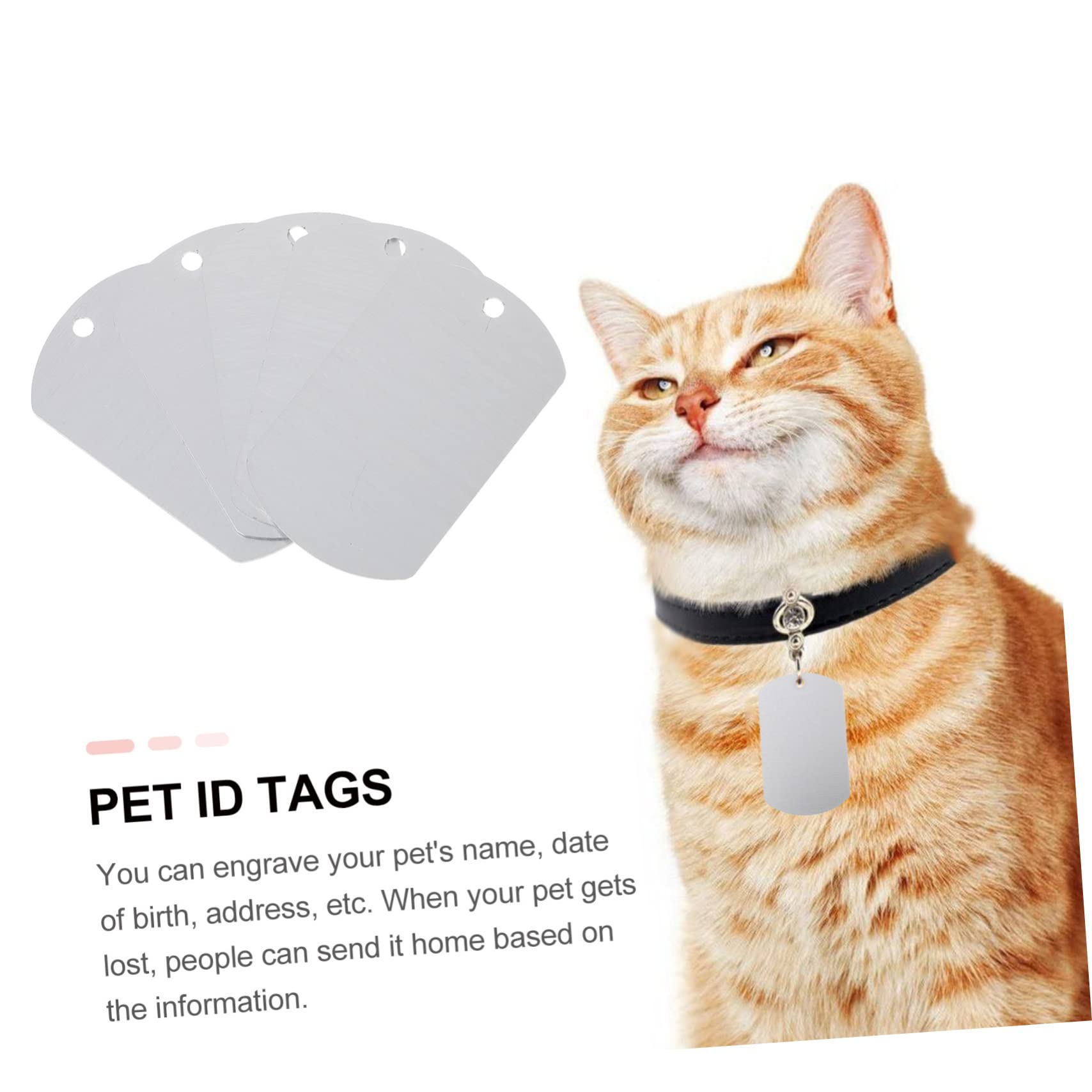 ifundom 3 Set Tag Di Identificazione Del Cane Targhetta Identificativa Per Animali Domestici Etichetta Cucciolo Tag Del Cane Tag Id Cani Gatti Silver Alluminio 20 Pezzi*3