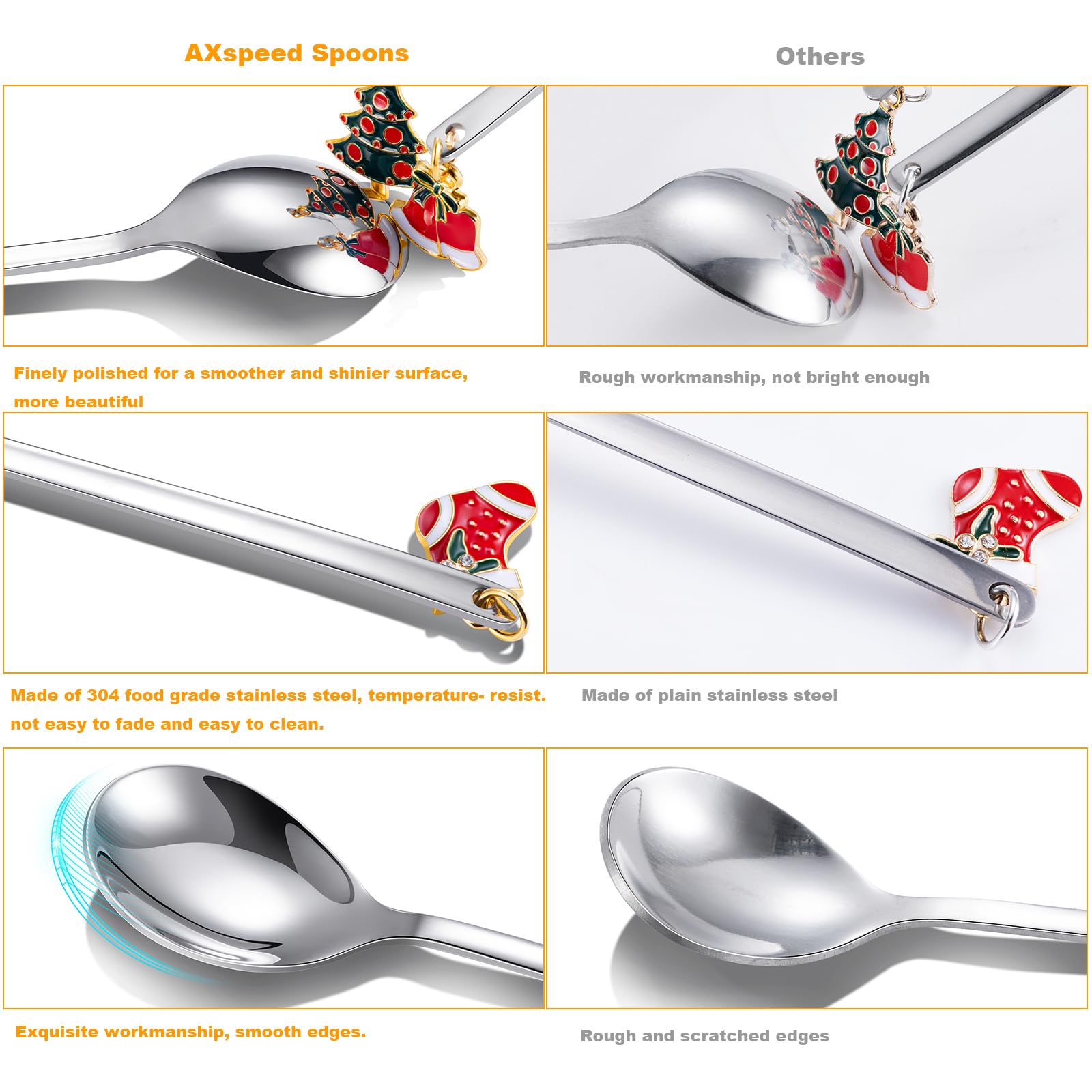 Set 12 Cucchiaini Da Caffè Lunghi 22.5cm - Acciaio Inox Per Latte Macchiato, Cocktail E Gelato - Foto 6