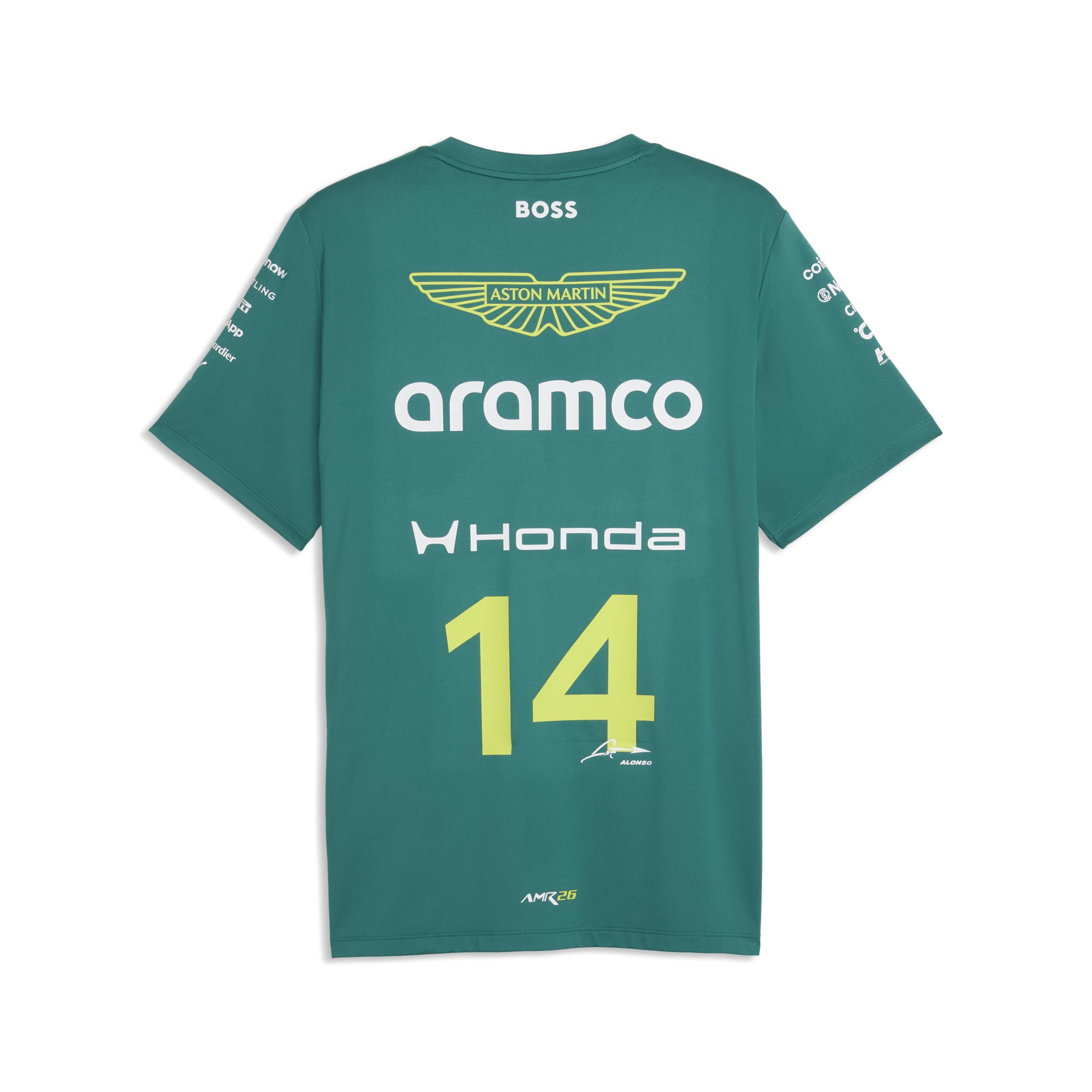 PUMA Aston Martin F1 2026 T-Shirt Team Fernando Alonso Uomo – Verde