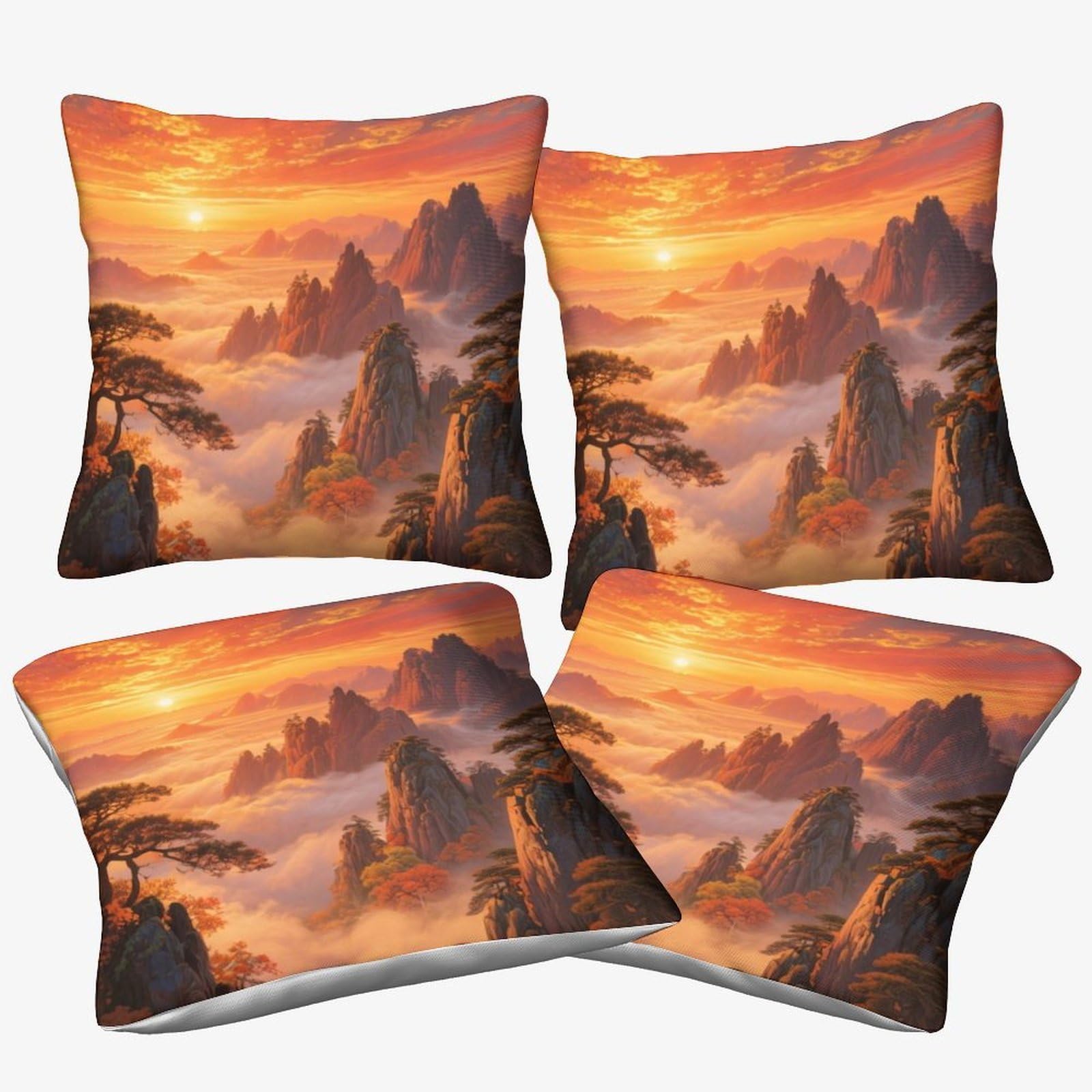 Housses de coussin carrées 40x40cm Landscape pour déco maison et bureau