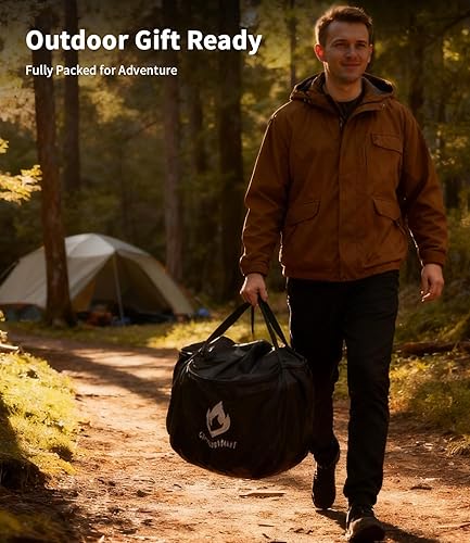 Miniatura 7 de Fogata sin humo de 21 pulgadas, para patio al aire libre y patio trasero, combustión secundaria de flujo de aire doble, hoguera de acero inoxidable