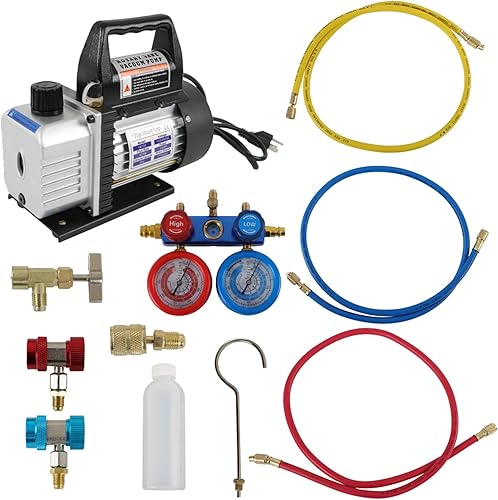 waltyotur Bomba de vacío 3CFM 110V60hz 5Pa Bomba de Vacío Negro