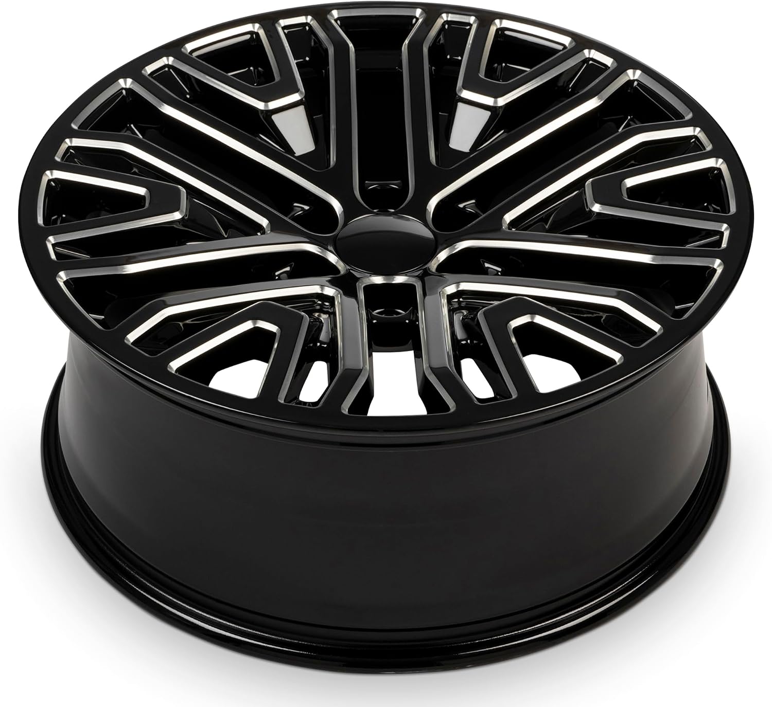 For 2021-2024 Chevrolet Suburban 1500 22 Inch Milled Black Rim - OE Direct Replacement - Road Ready Car Wheel