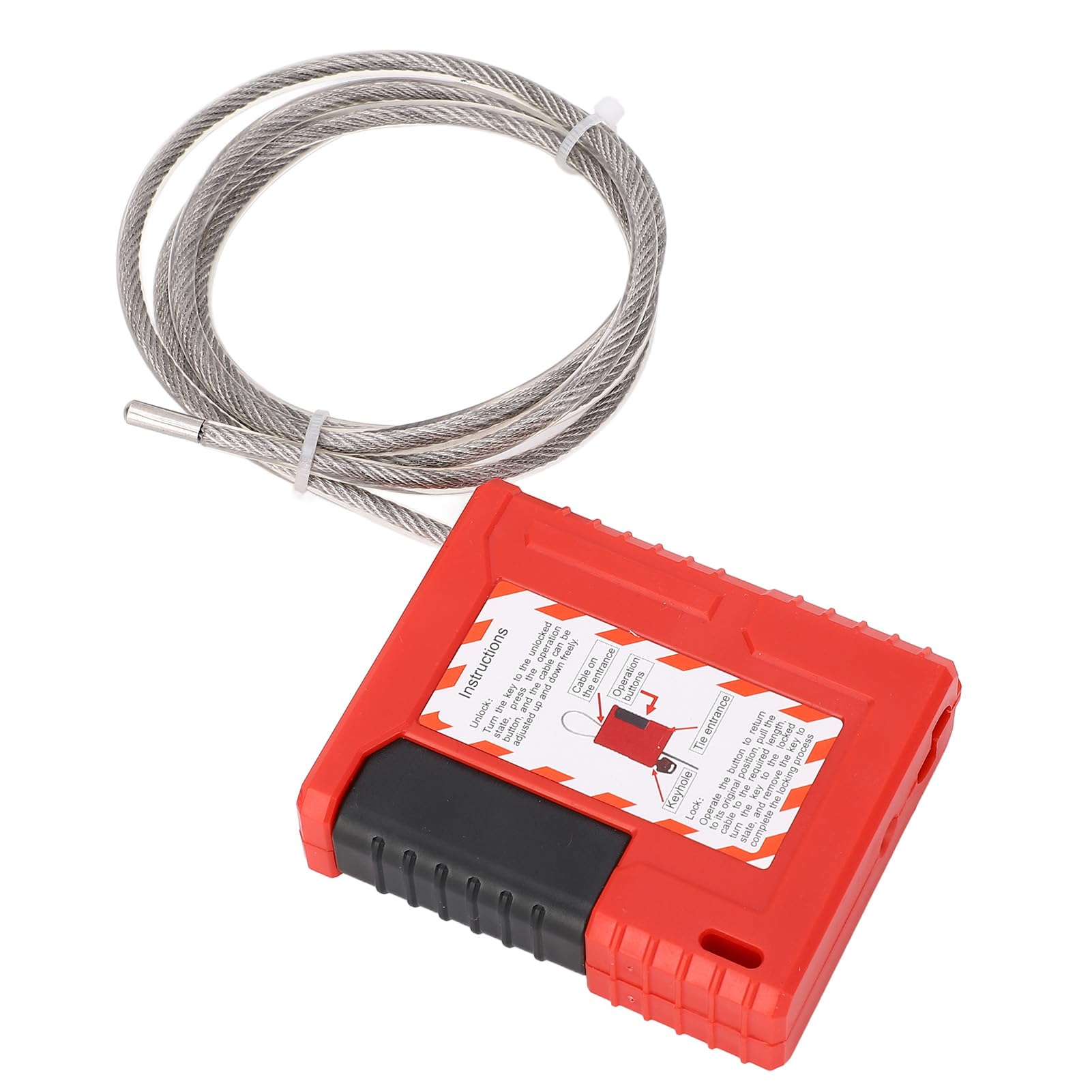 Blokada Kablowa Sonew Lockout Tagout, Kłódka Bezpieczeństwa Tagout ze Stali Nierdzewnej o Długości 3,28 Stopy, Regulowana Blokada Kablowa, Kabel Loto do Blokady Tag Out, do