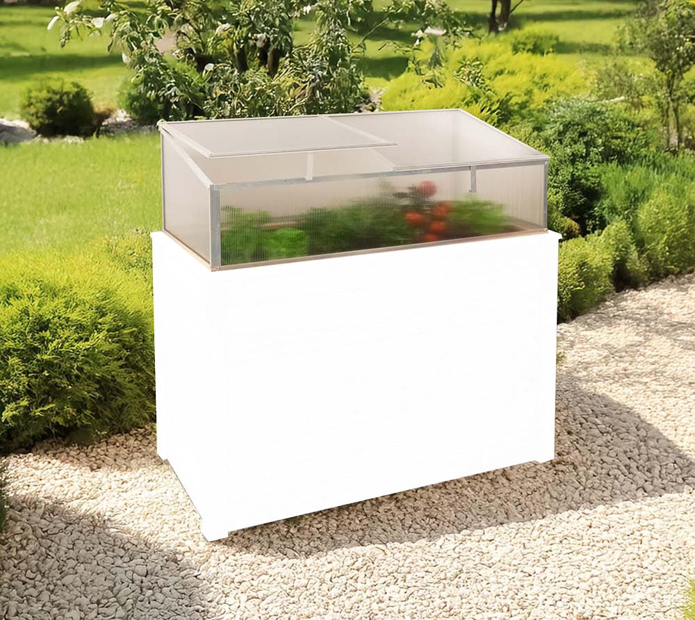 WESTMANN Aluminium Frühbeetaufsatz Genus 130 125x62x41 cm Silber Hochbeet